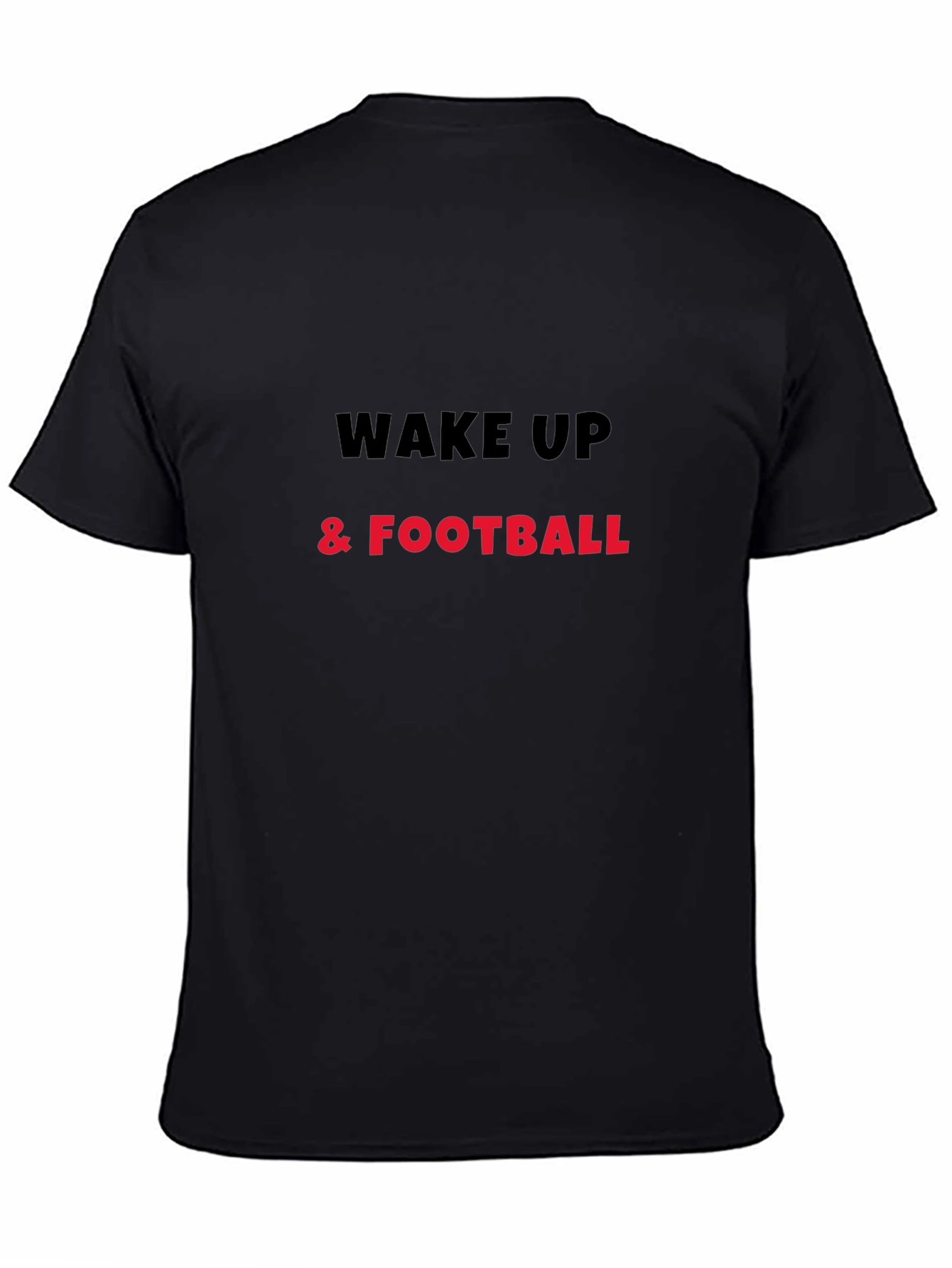 Wake Up & Football Black Graphic Tee