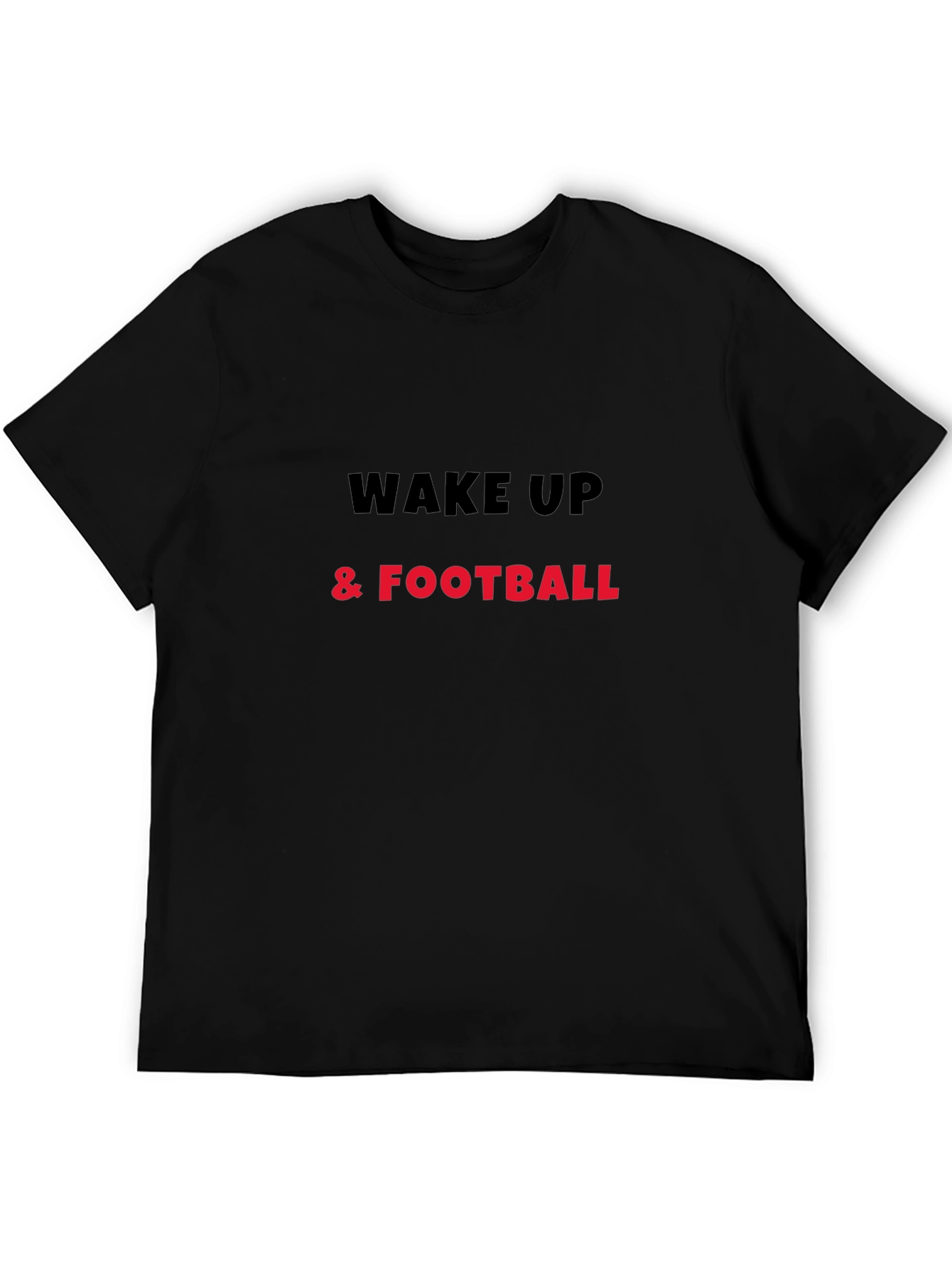 Wake Up & Football Black Graphic Tee
