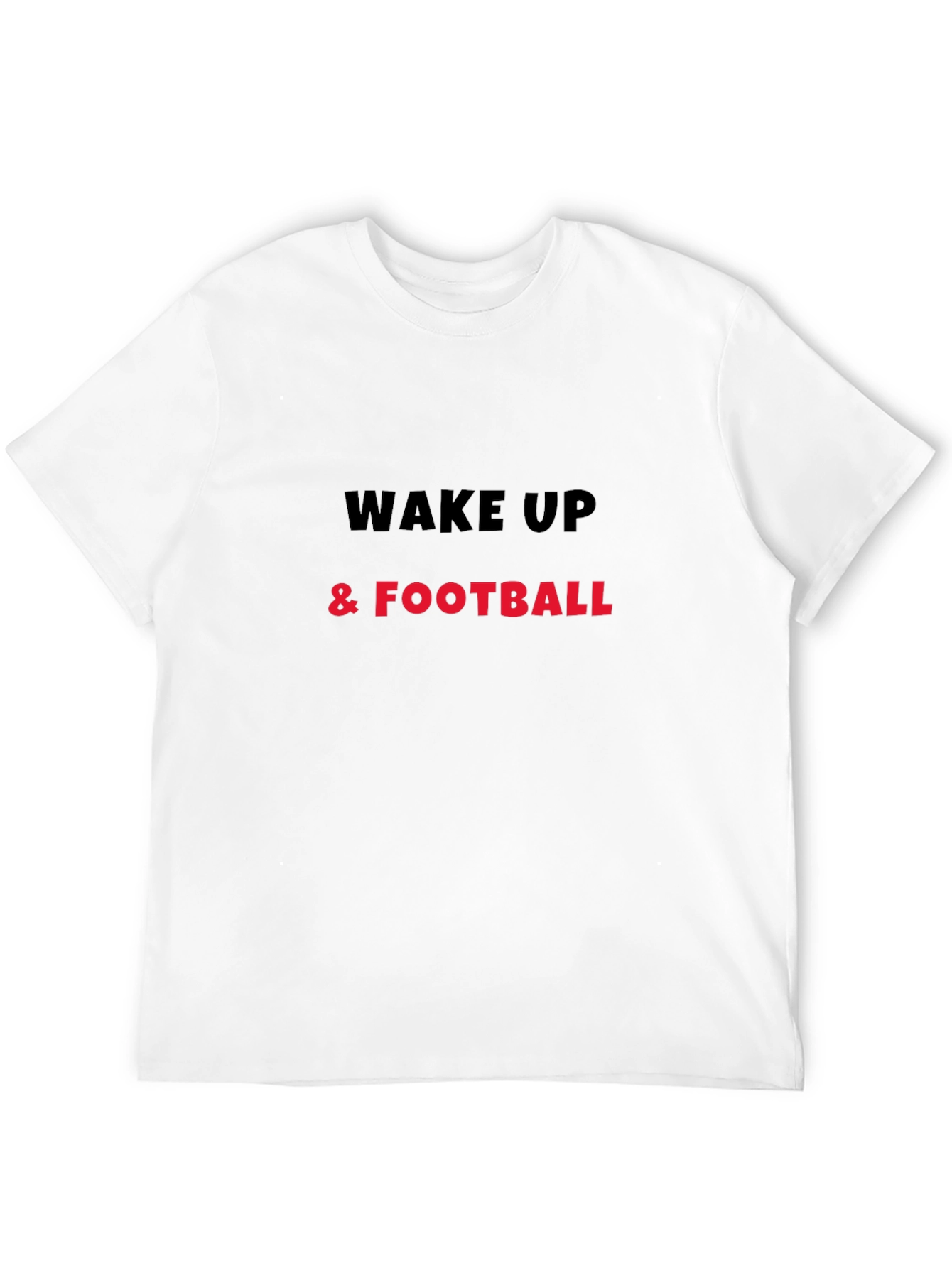 Wake Up & Football Black Graphic Tee