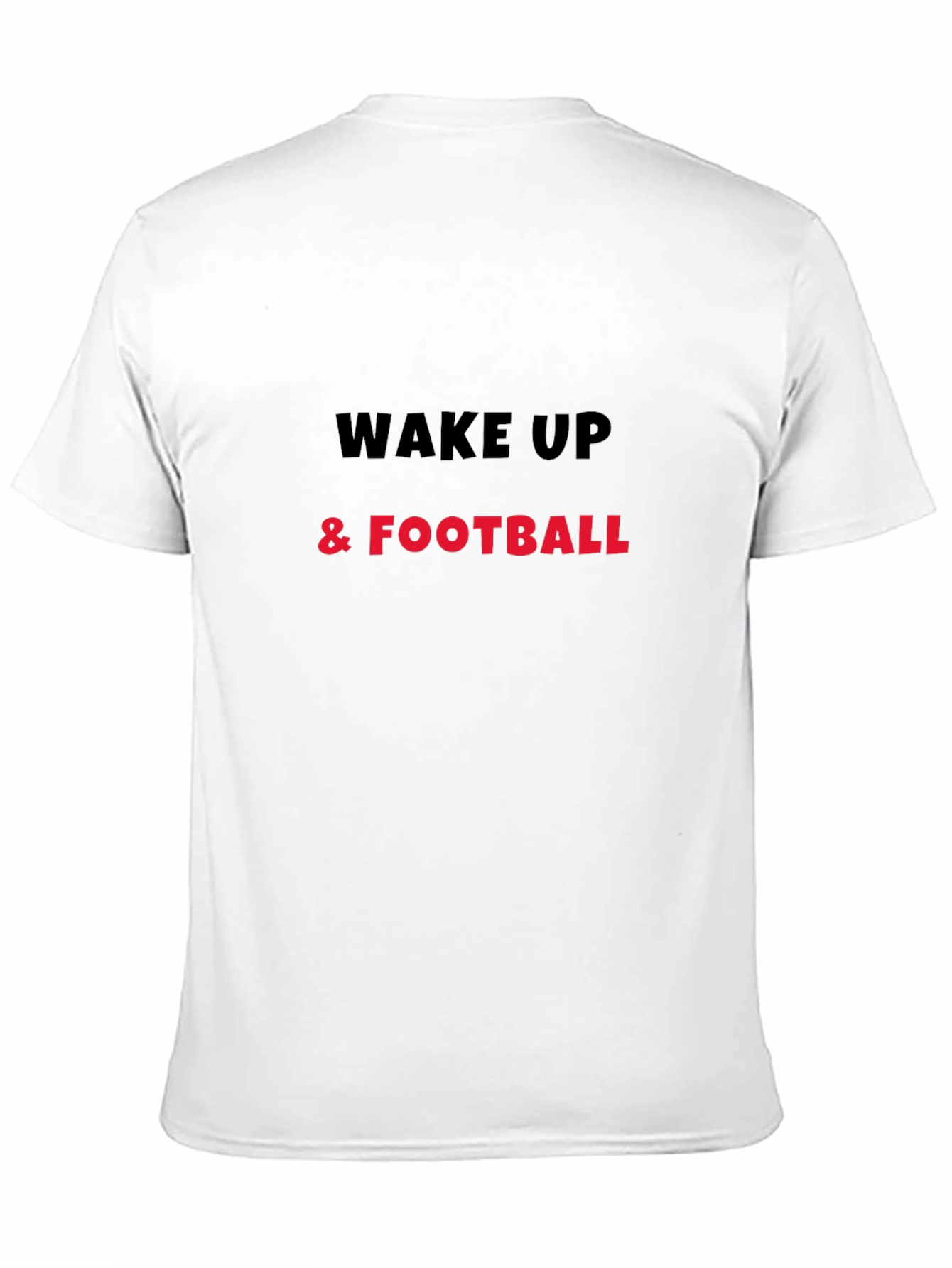 Wake Up & Football Black Graphic Tee