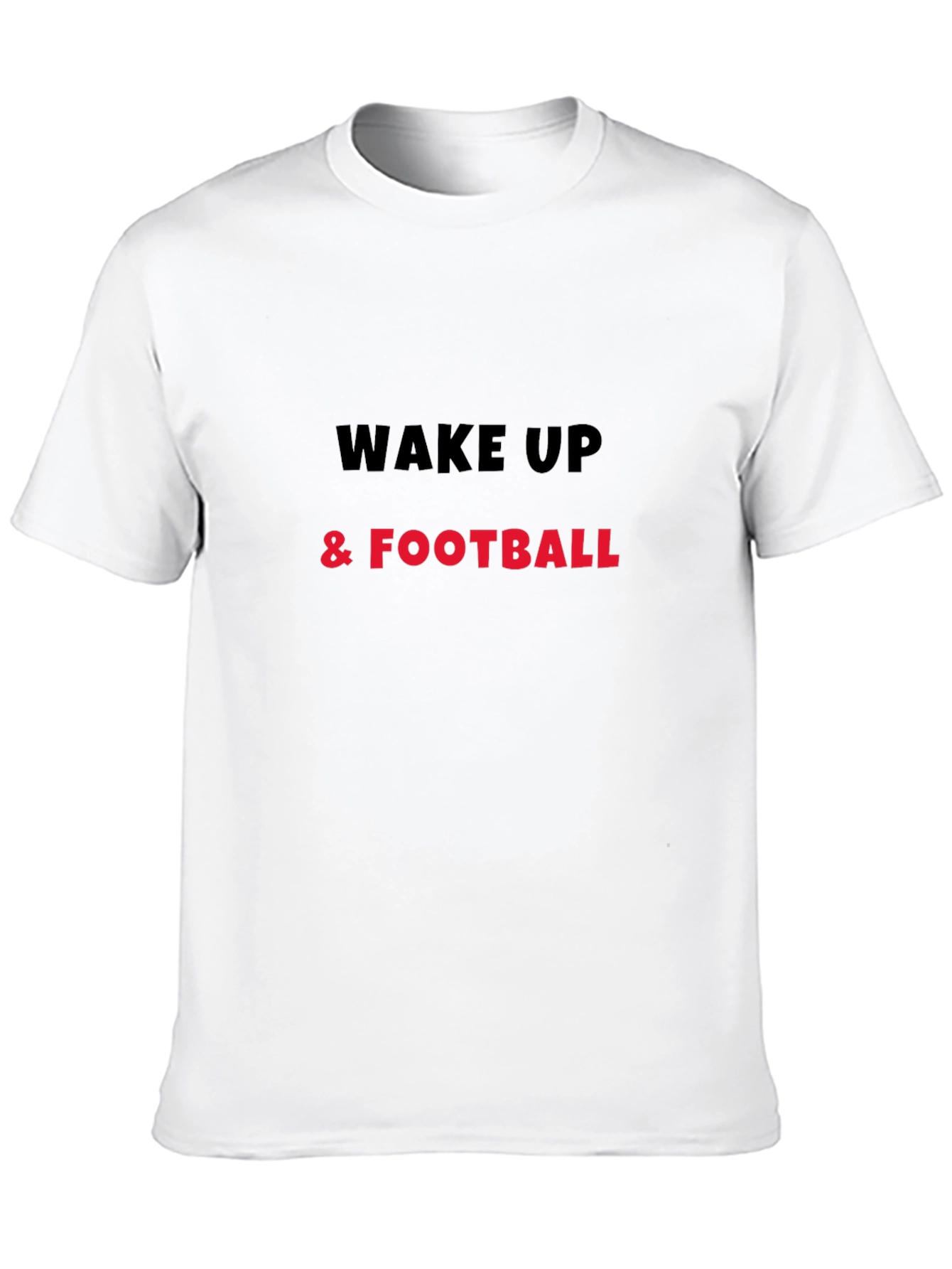 Wake Up & Football Black Graphic Tee