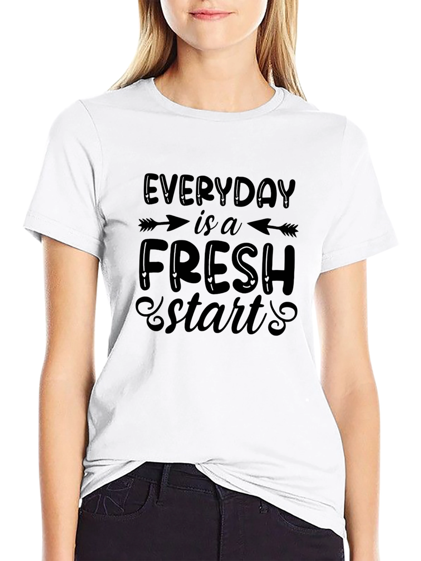 Everyday Fresh Start Black Graphic Tee