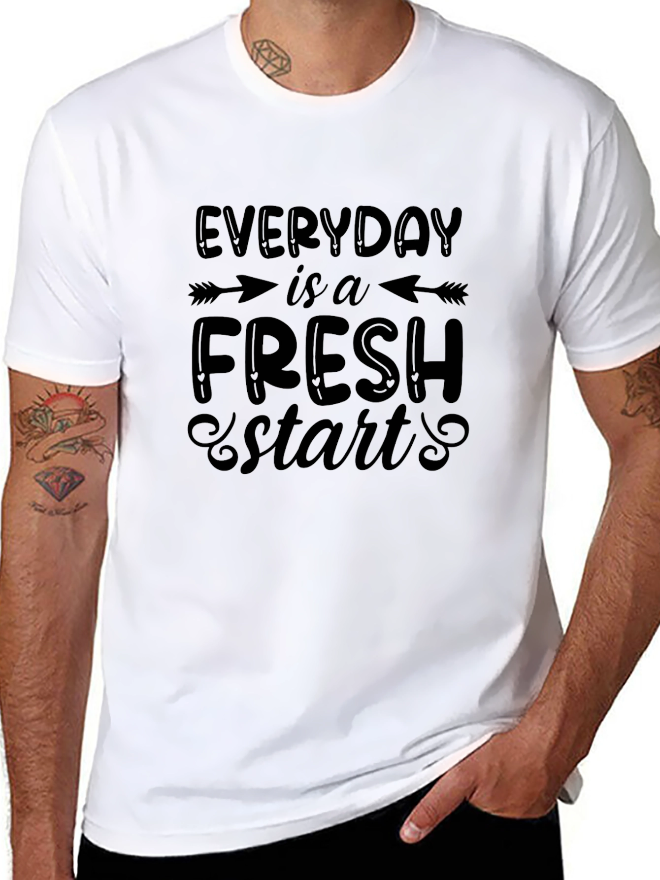 Everyday Fresh Start Black Graphic Tee