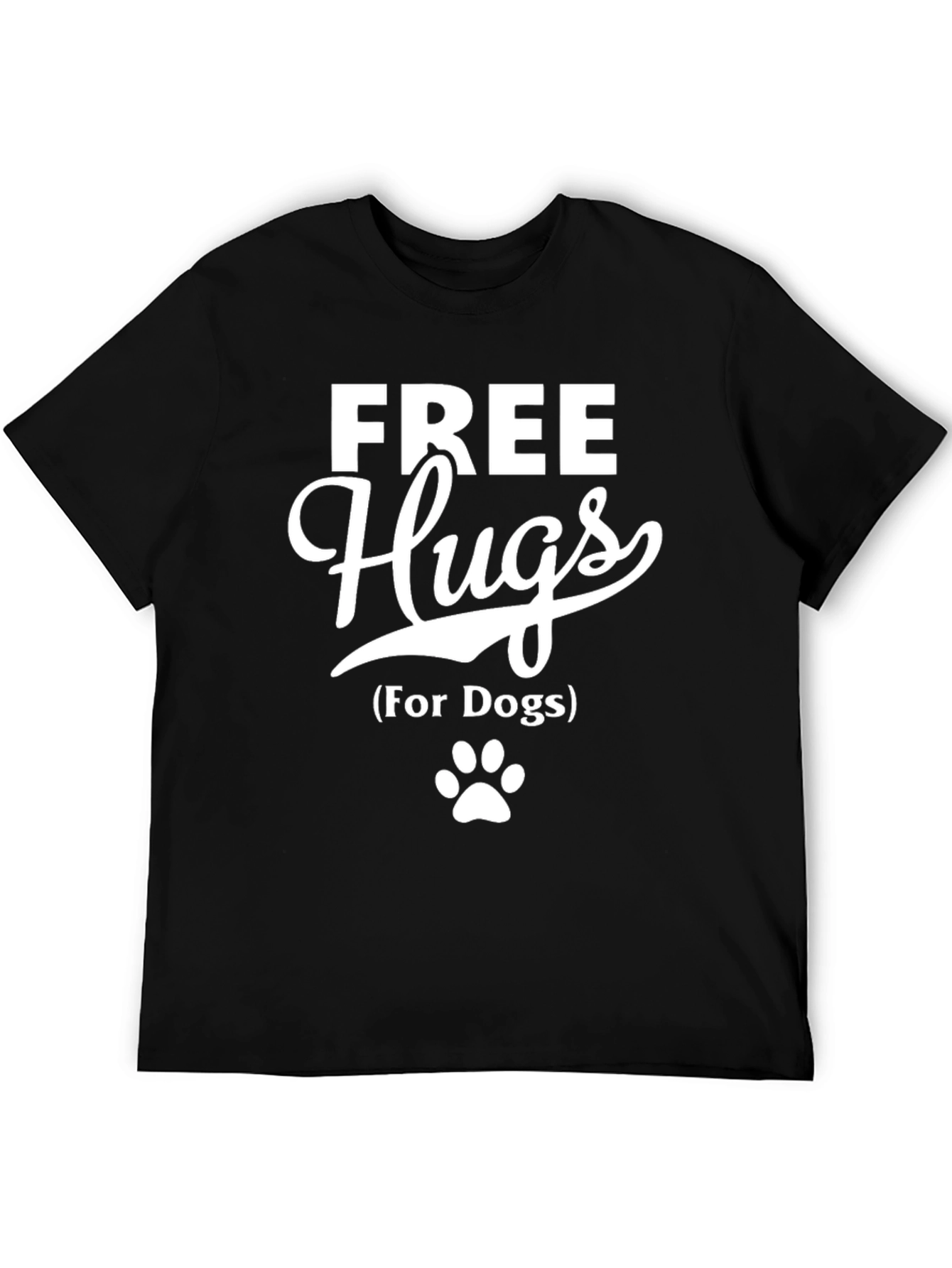 Free Hugs (For Dogs) Black T-Shirt