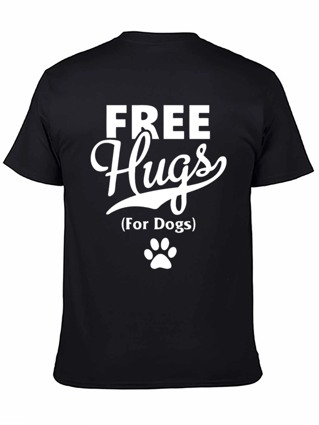 Free Hugs (For Dogs) Black T-Shirt