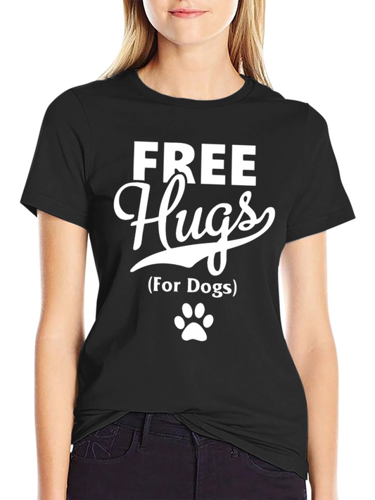 Free Hugs (For Dogs) Black T-Shirt