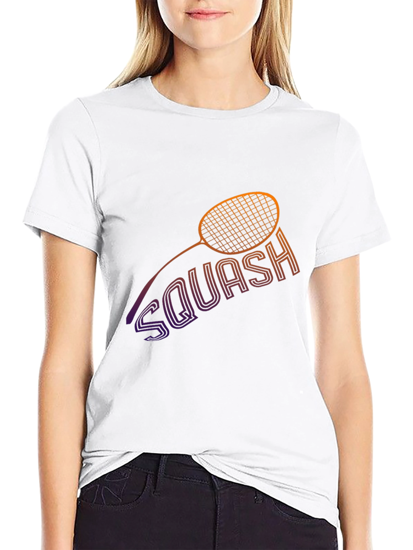 Squash Racket Graphic Tee - Sporty Style