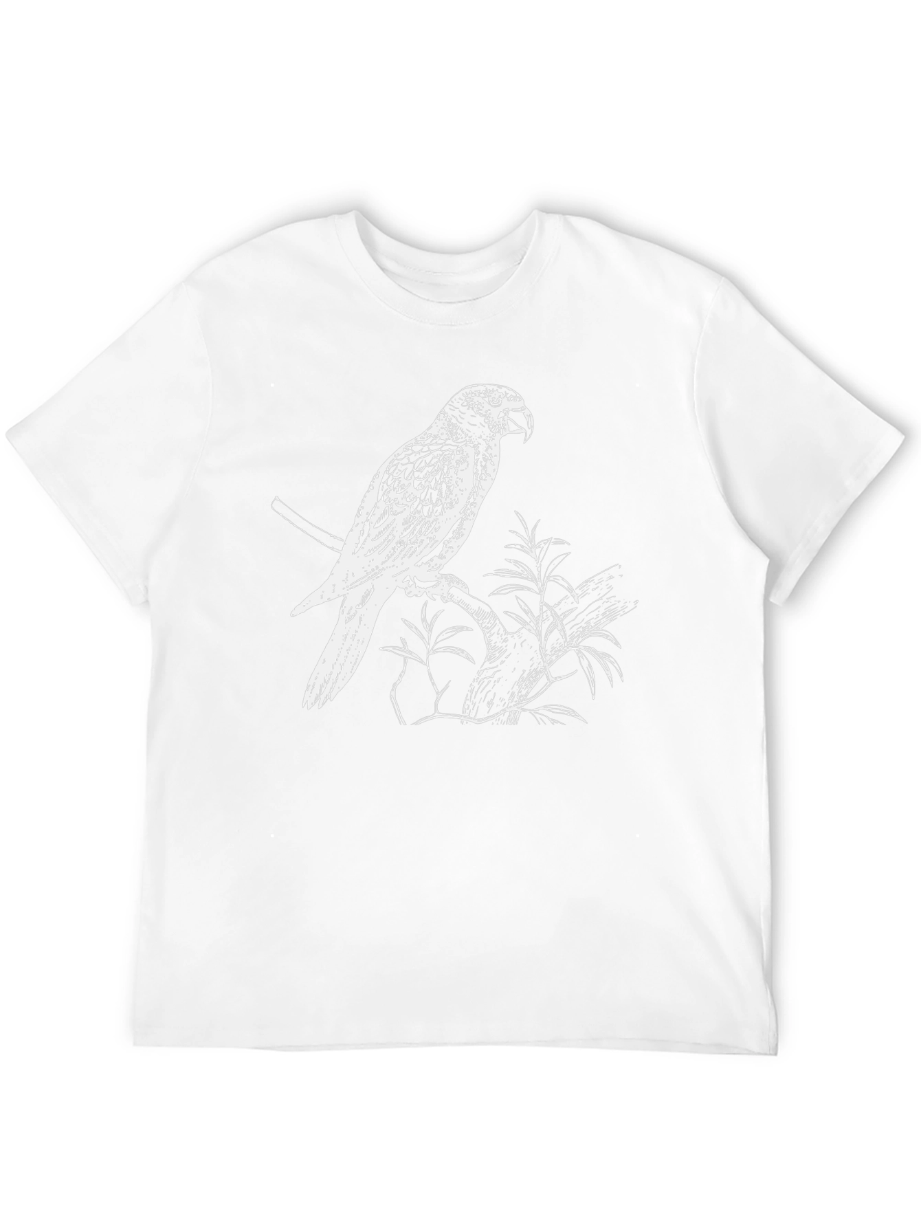 Parrot Graphic Tee - Black Cotton Casual Shirt