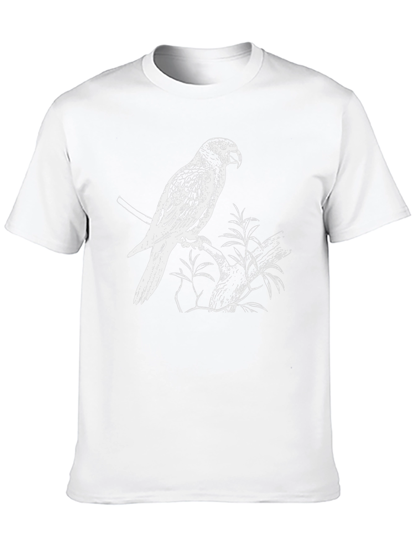 Parrot Graphic Tee - Black Cotton Casual Shirt