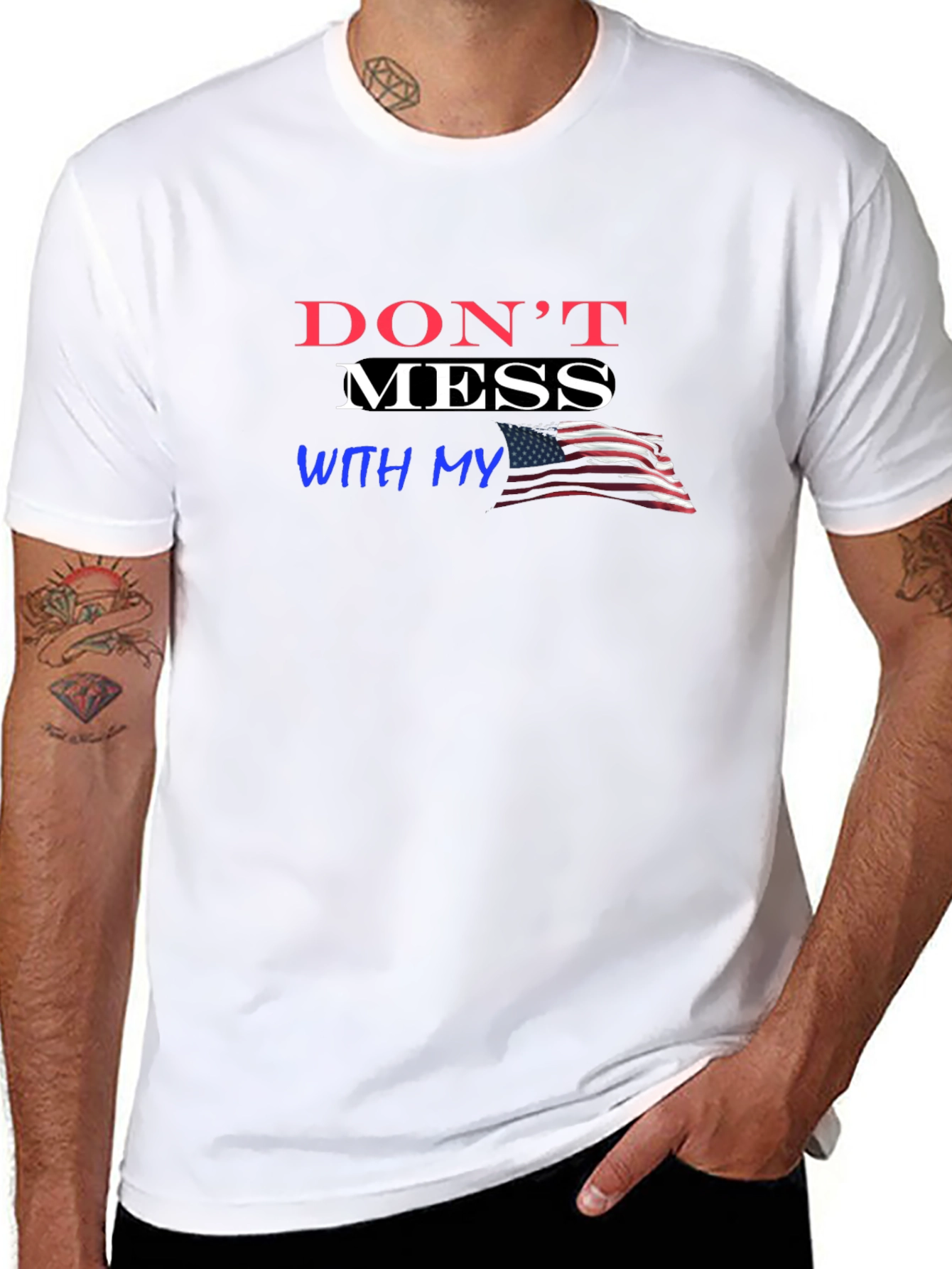 Dont Mess With My USA Flag Graphic T-Shirt