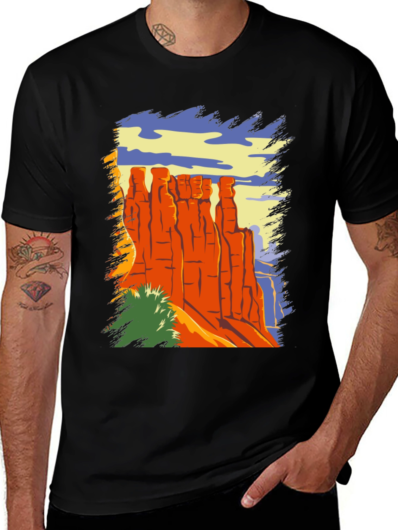 Desert Landscape Graphic T-Shirt