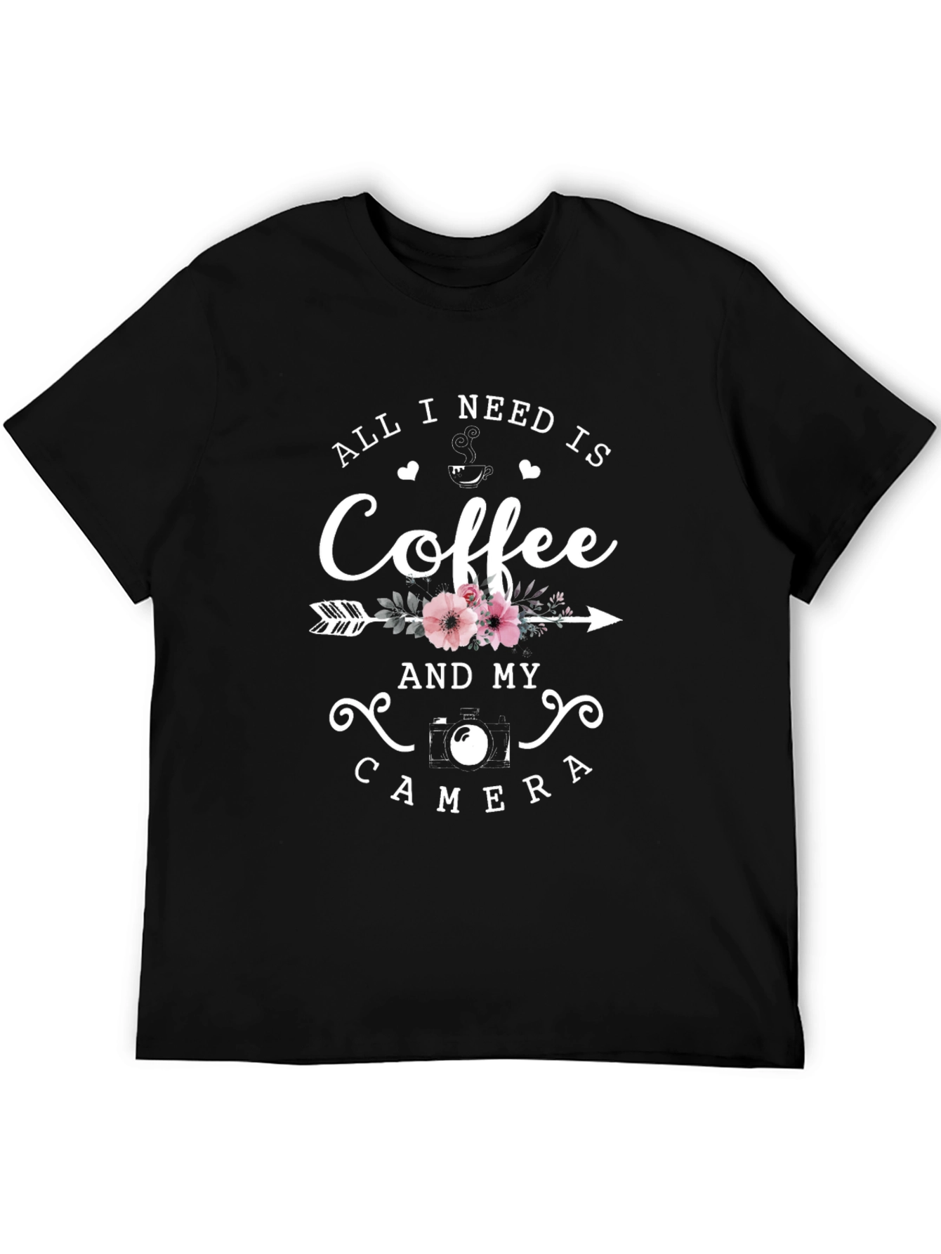 Coffee and Camera Graphic T-Shirt