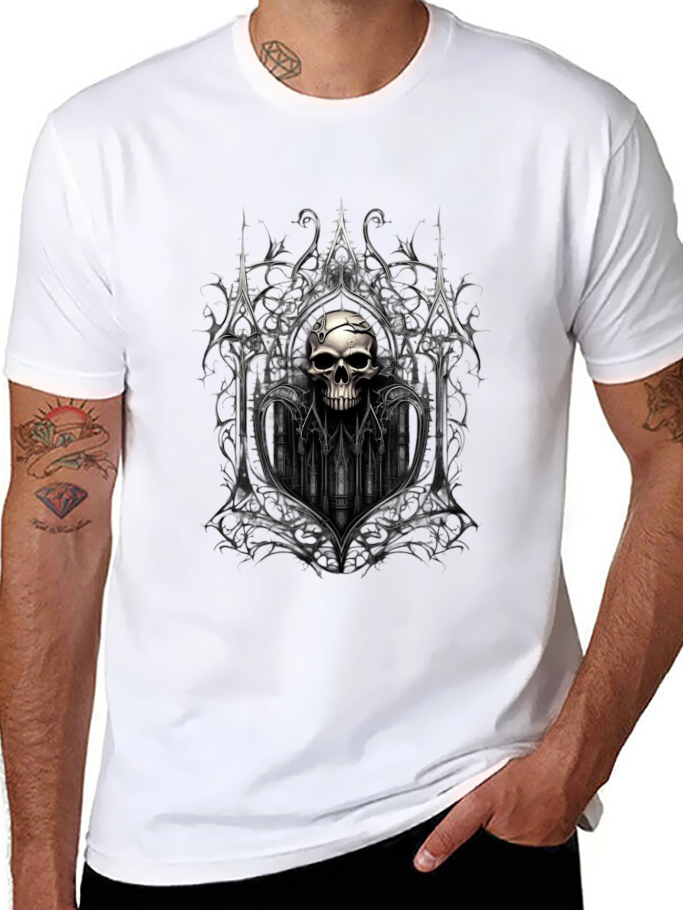 Gothic Skull T-Shirt - Dark Style