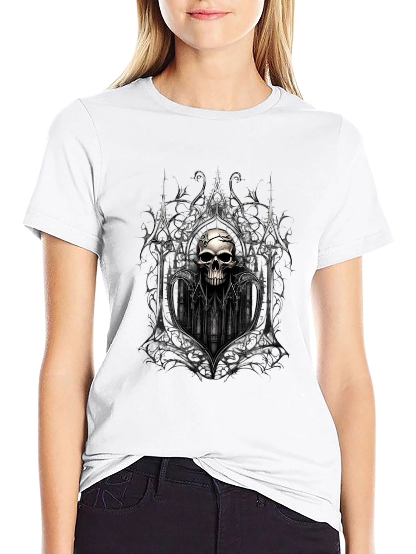 Gothic Skull T-Shirt - Dark Style