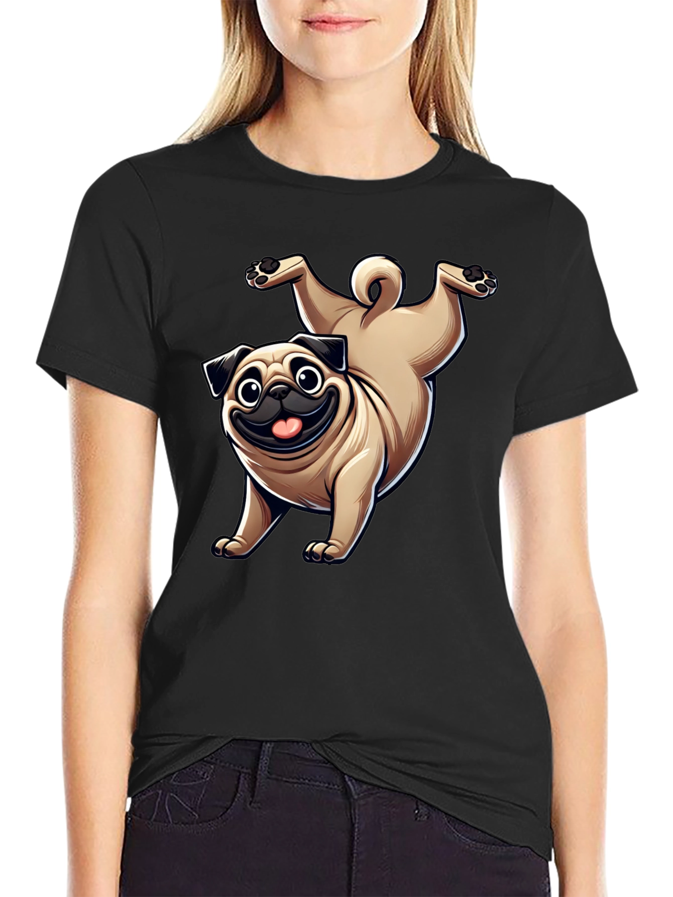 Funny Pug Dog Graphic T-Shirt