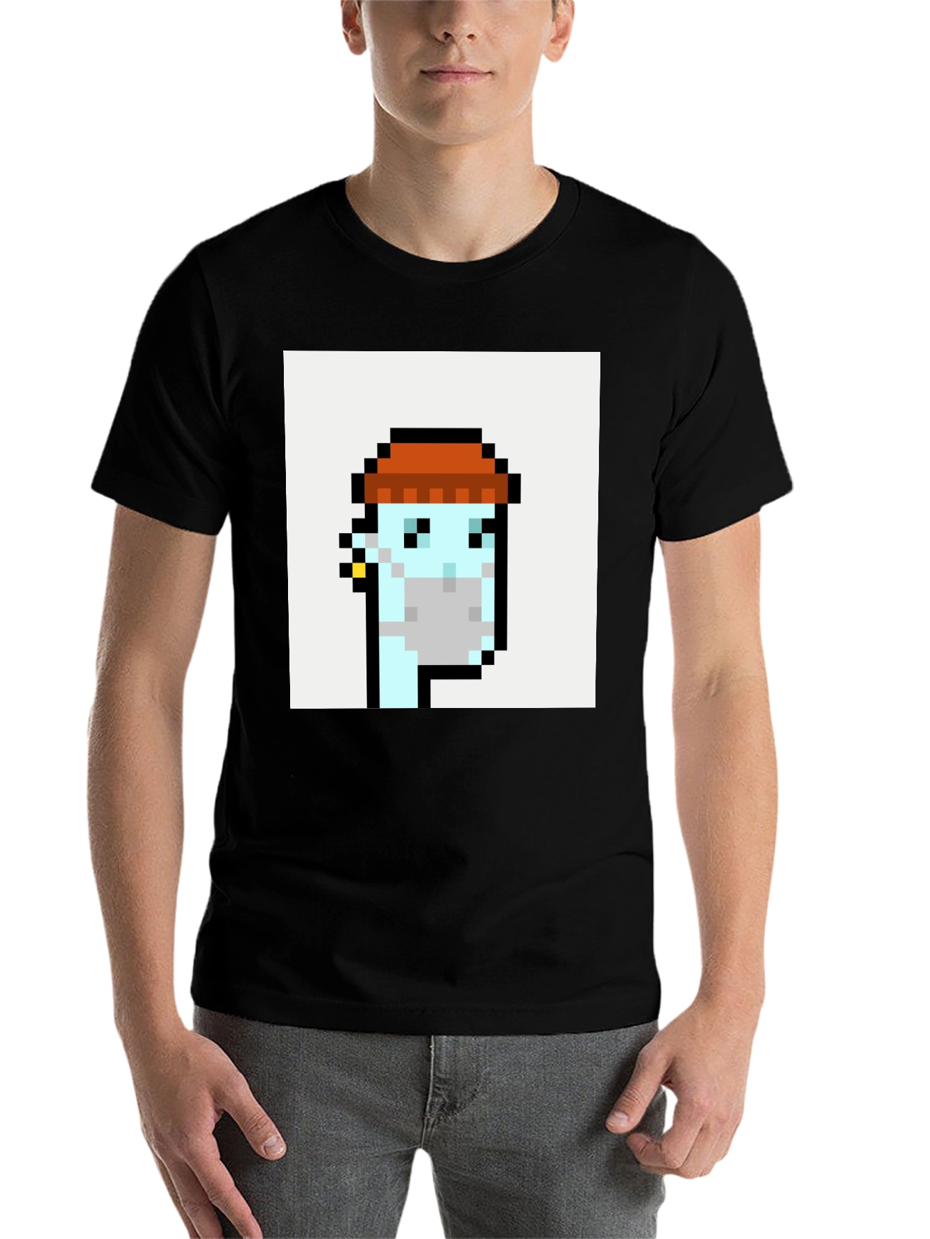 Pixel Art Crypto Punk Black T-Shirt