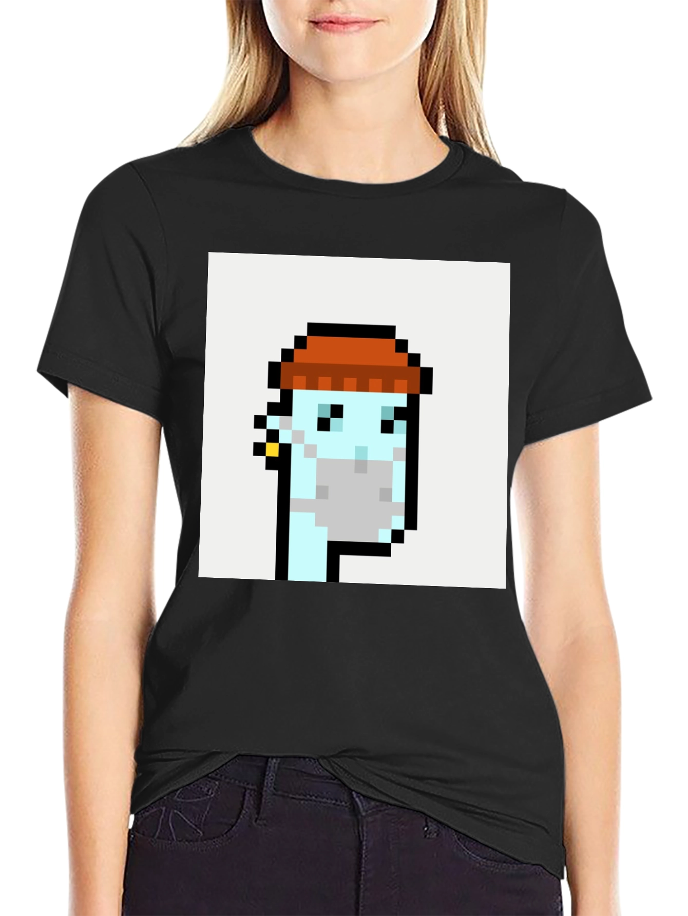 Pixel Art Crypto Punk Black T-Shirt
