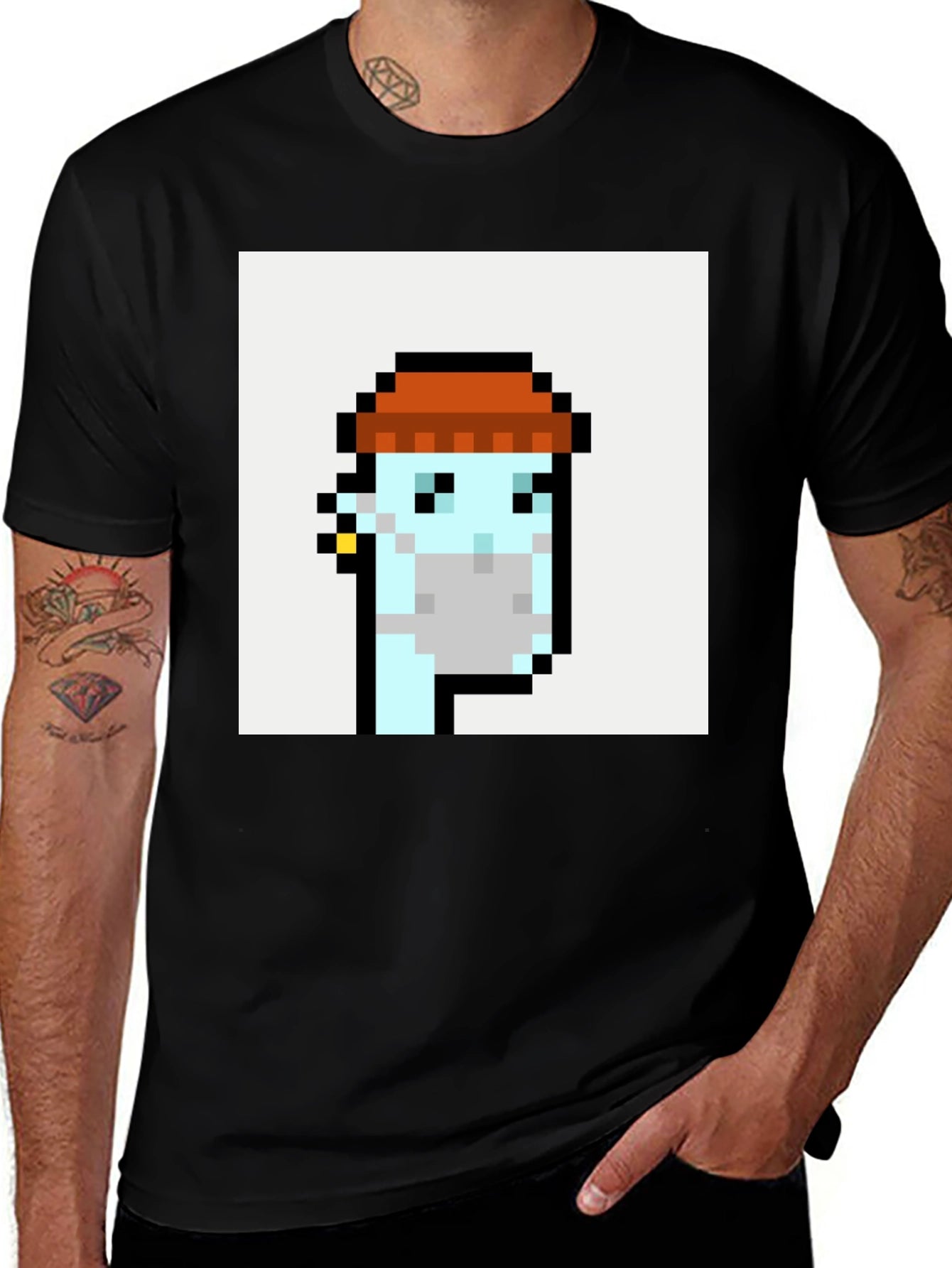 Pixel Art Crypto Punk Black T-Shirt