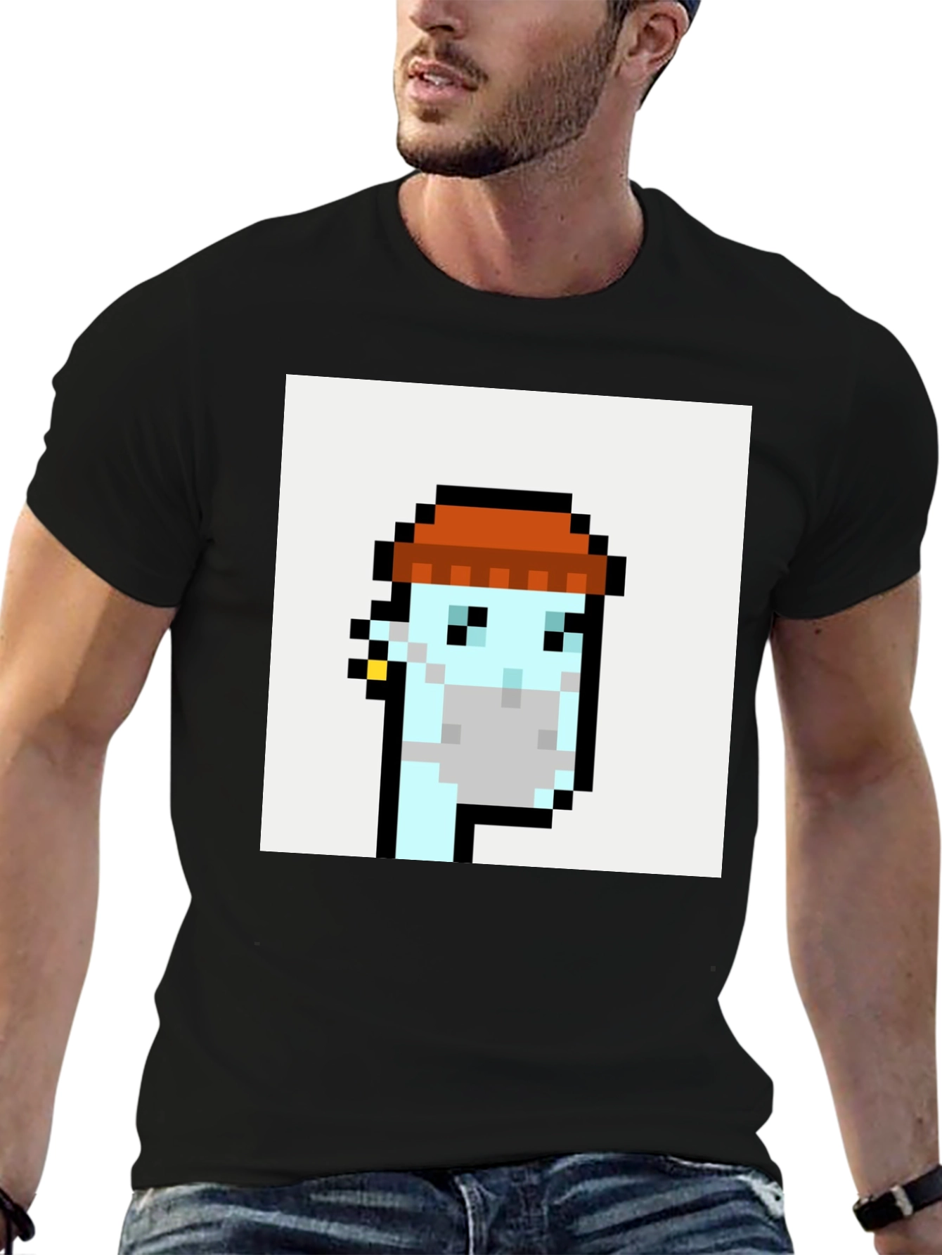 Pixel Art Crypto Punk Black T-Shirt