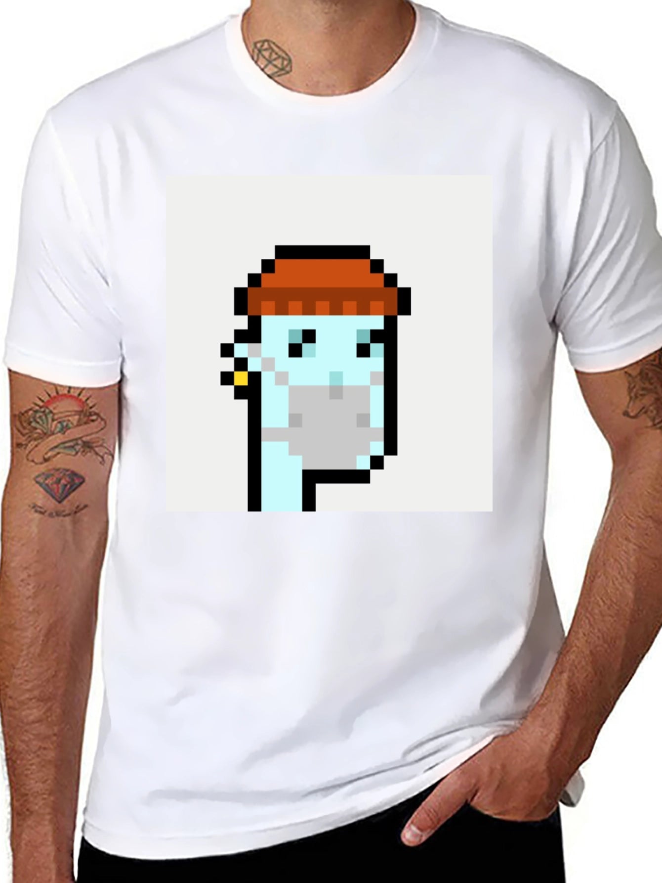 Pixel Art Crypto Punk Black T-Shirt