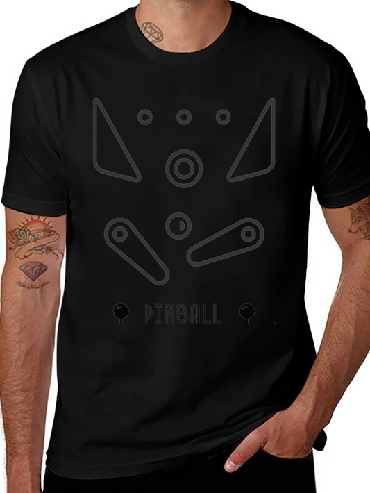 Pinball Machine Graphic Tee - Classic Game Design