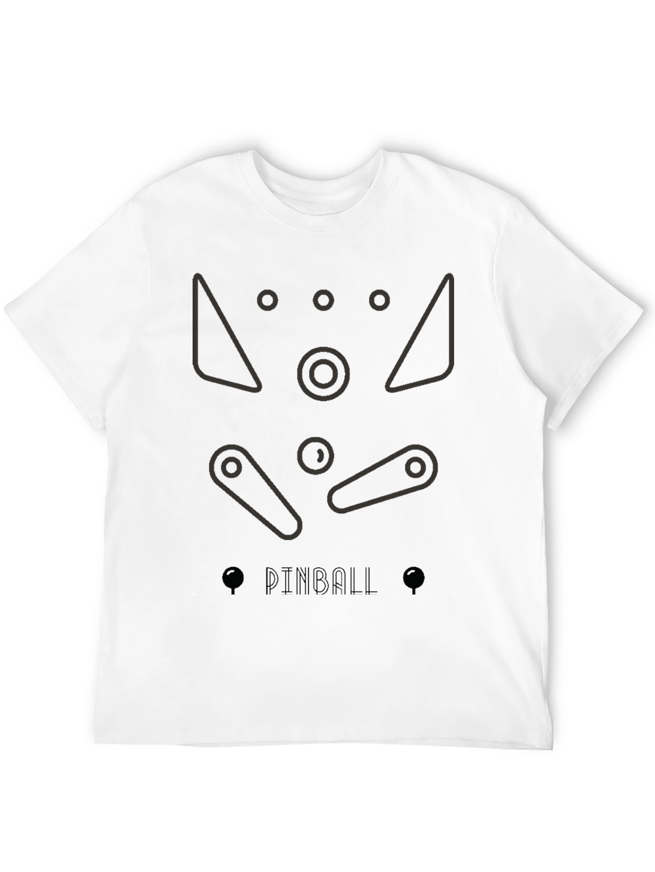 Pinball Machine Graphic Tee - Classic Game Design