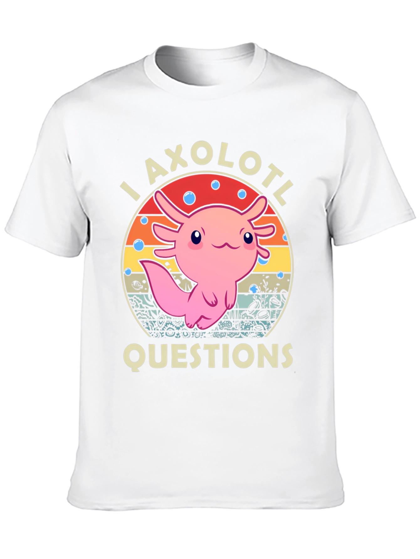 Axolotl Questions T-Shirt - Cute Amphibian Graphic Tee