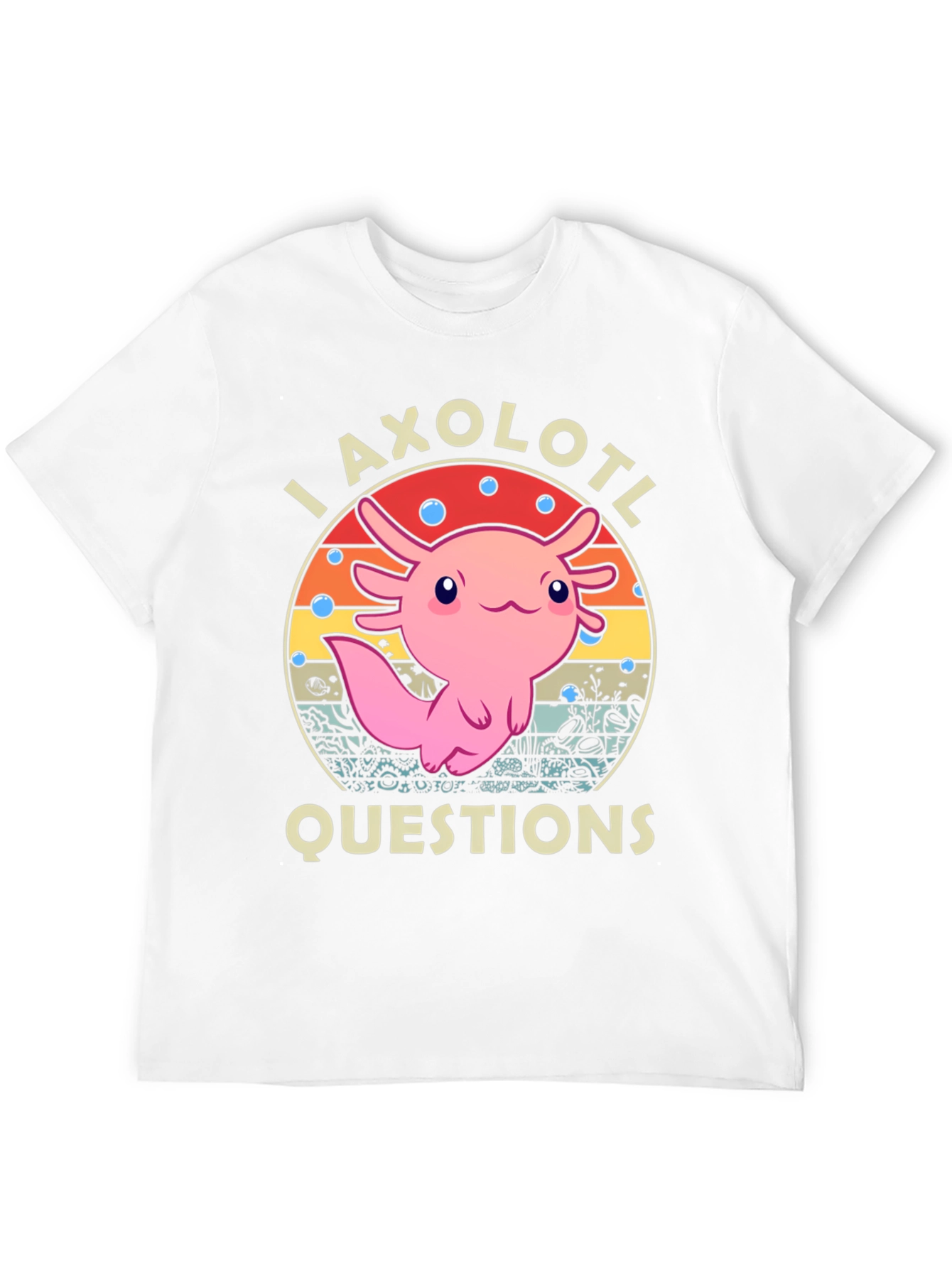 Axolotl Questions T-Shirt - Cute Amphibian Graphic Tee