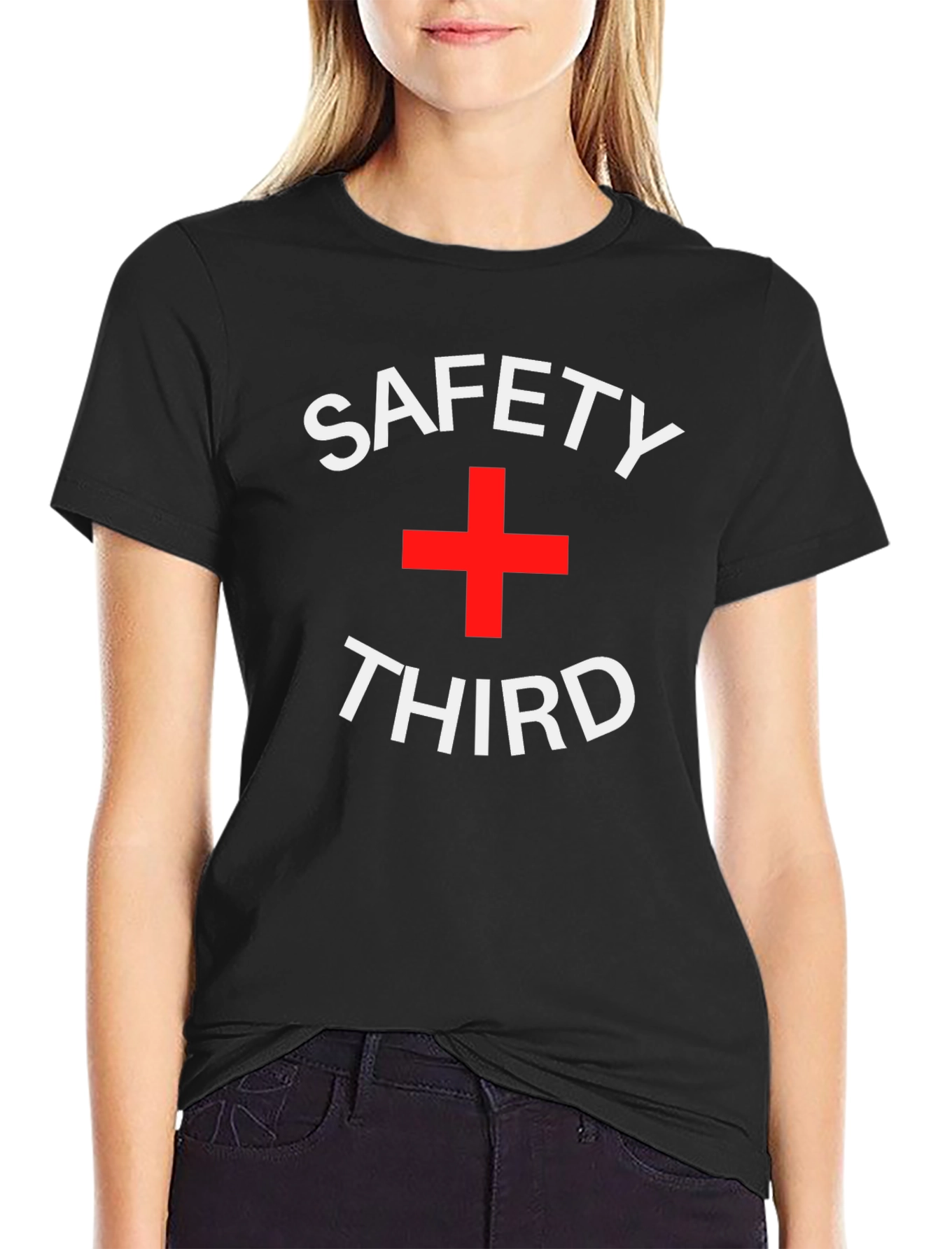 Safety Third Graphic Tee - Black Cotton T-Shirt