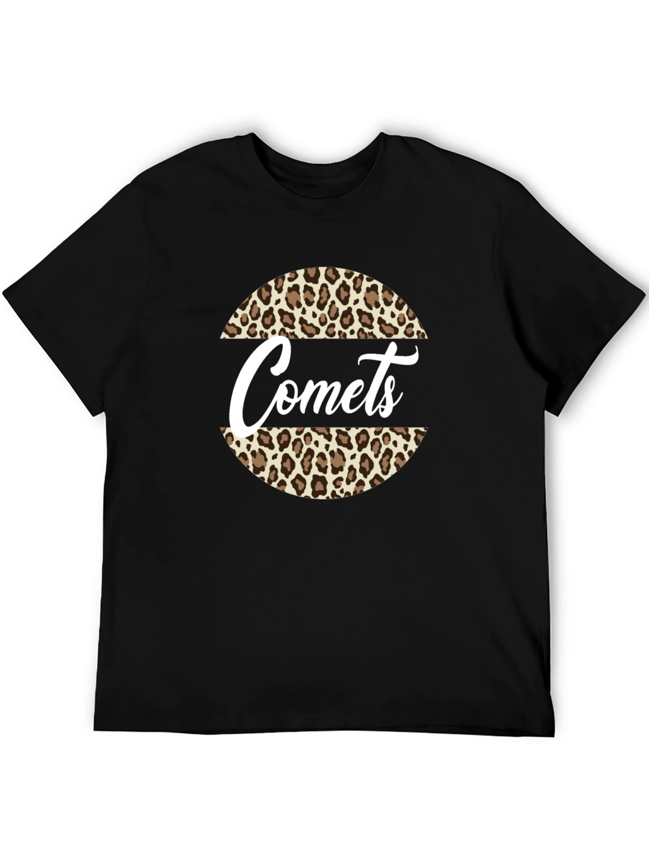 Comets Leopard Print Graphic T-Shirt