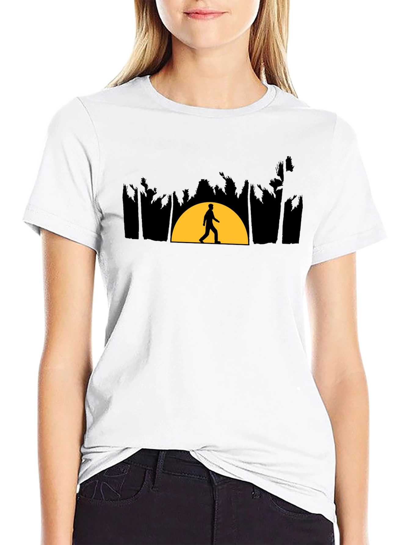 Sunset Walker Graphic Tee - Premium Cotton Blend