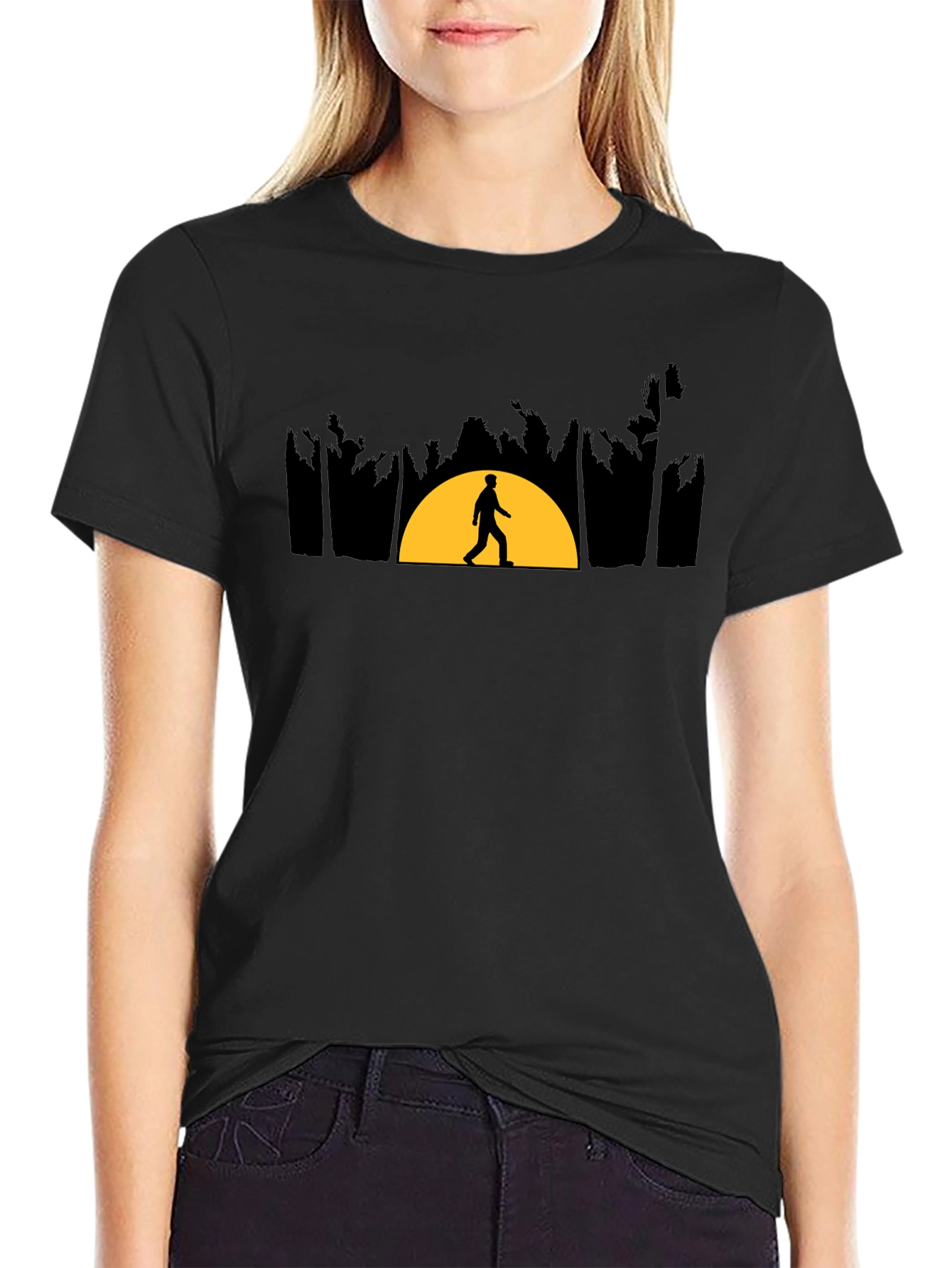 Sunset Walker Graphic Tee - Premium Cotton Blend