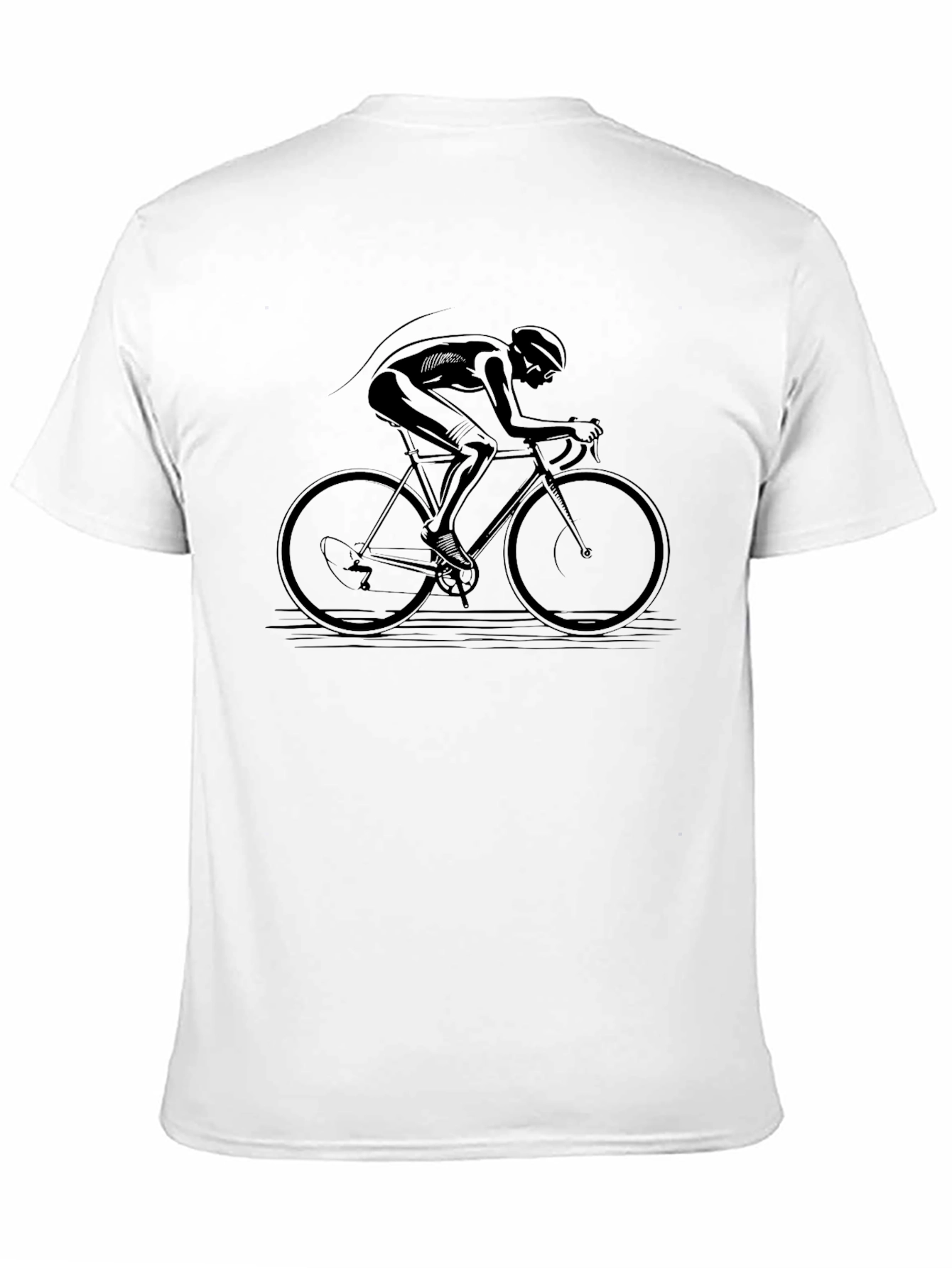 Black Bicycle Rider Graphic T-Shirt