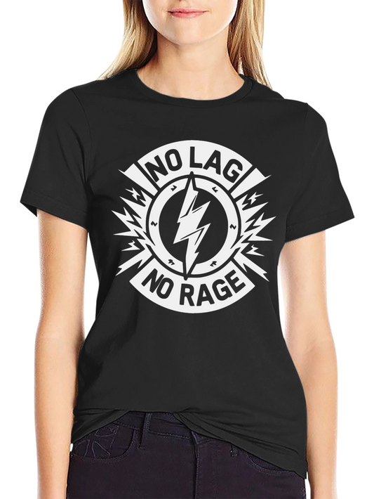 No Lag No Rage Graphic Tee - Black