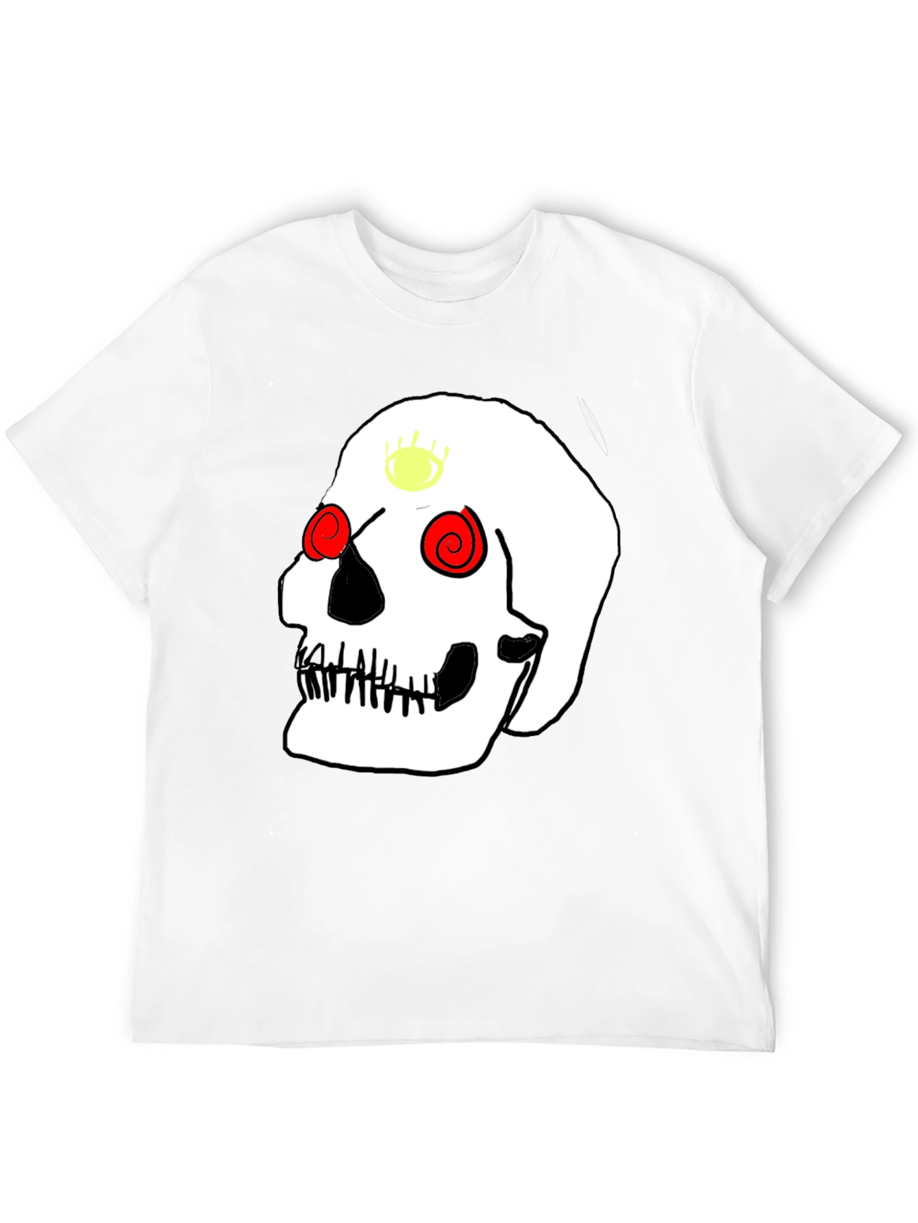 Skull Graphic Tee - Black Casual T-Shirt