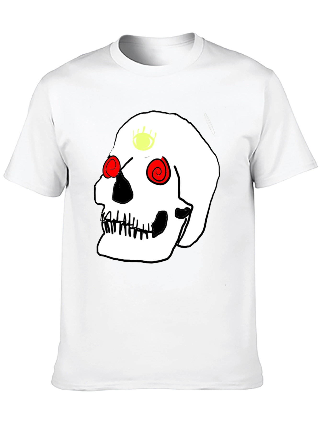 Skull Graphic Tee - Black Casual T-Shirt