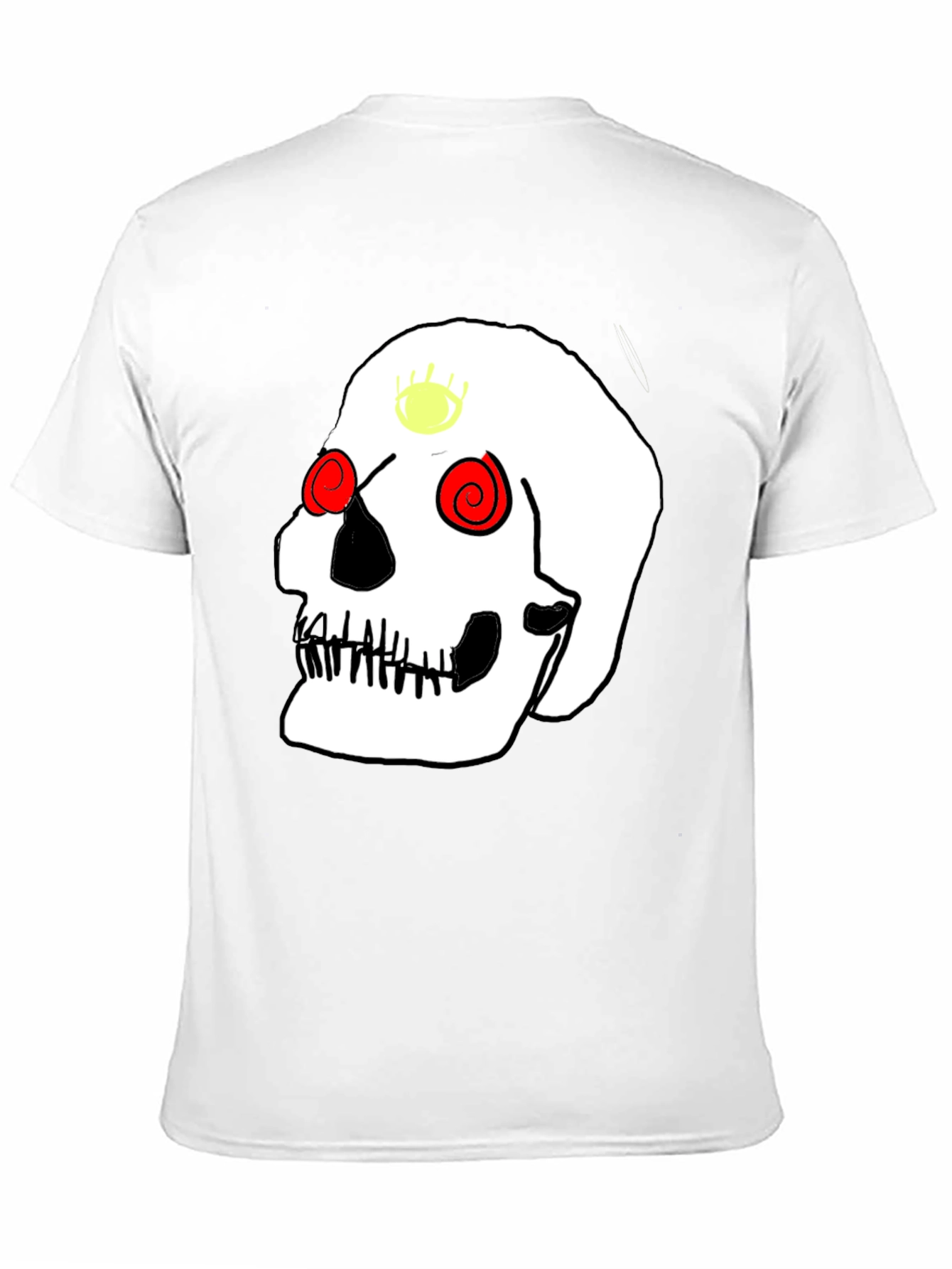 Skull Graphic Tee - Black Casual T-Shirt