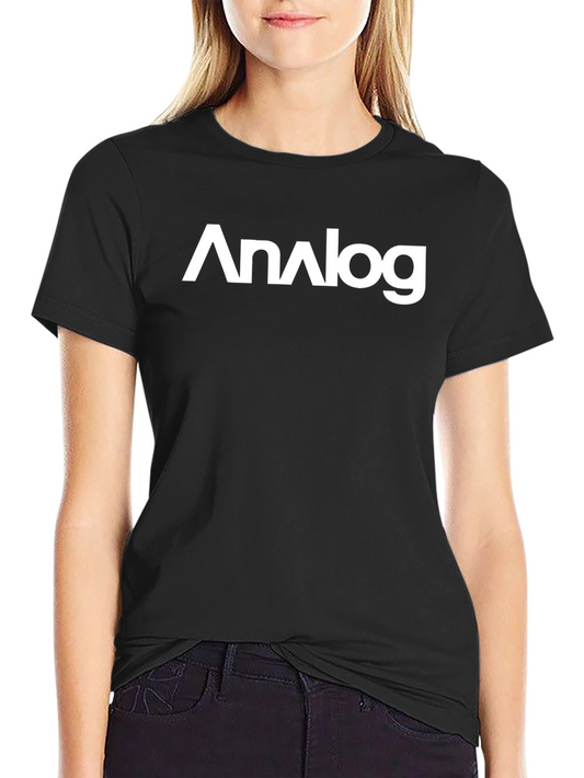 Analog Black Graphic T-Shirt for Men