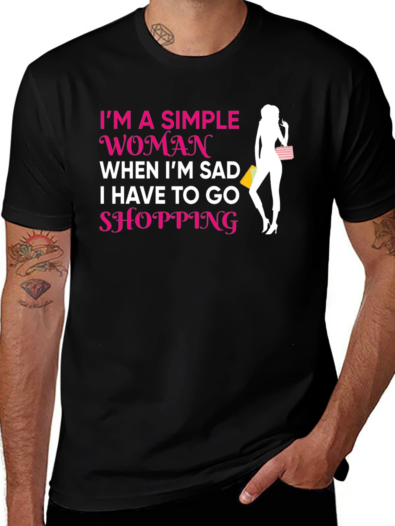Simple Woman Shopping T-Shirt