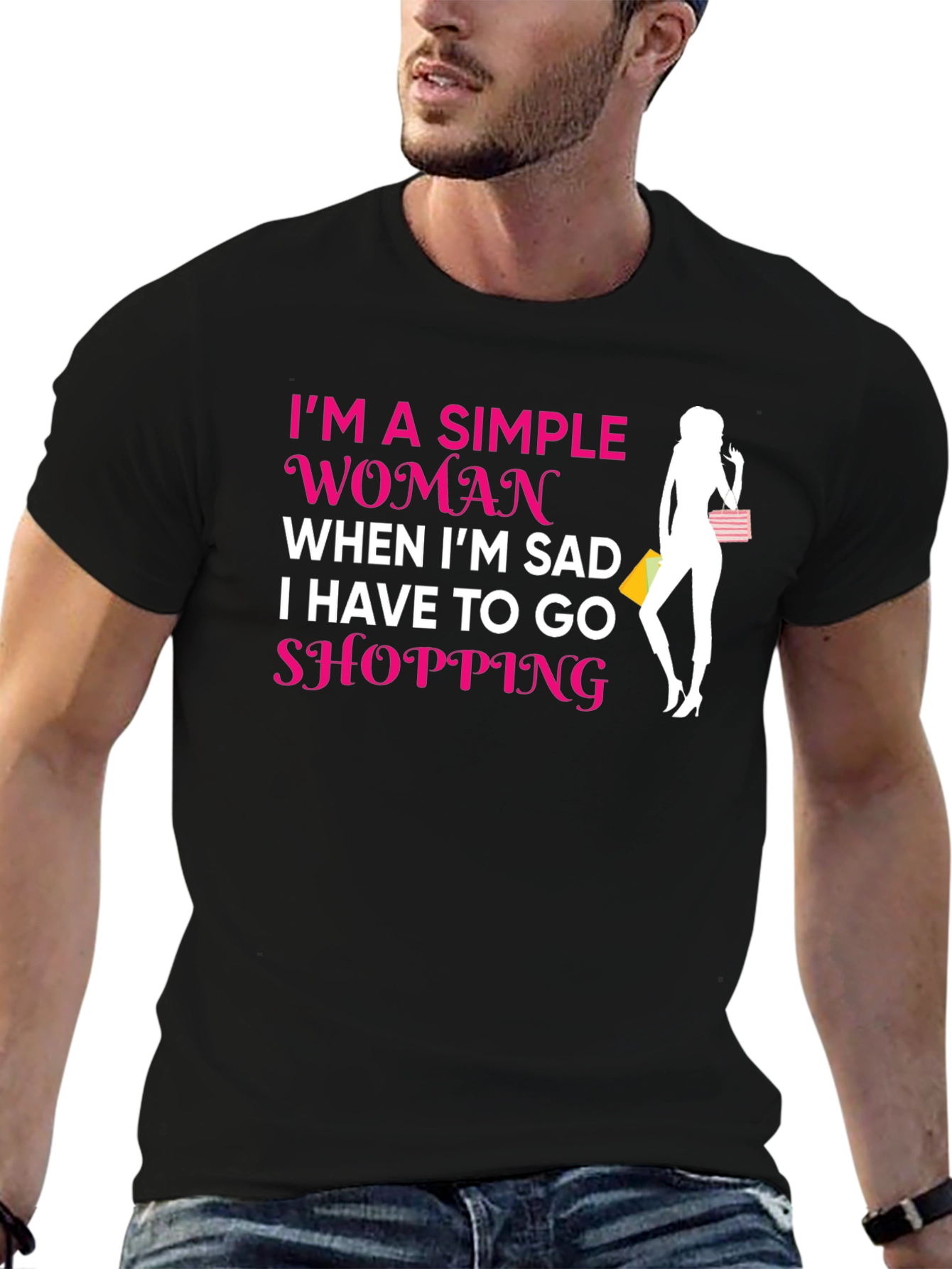 Simple Woman Shopping T-Shirt
