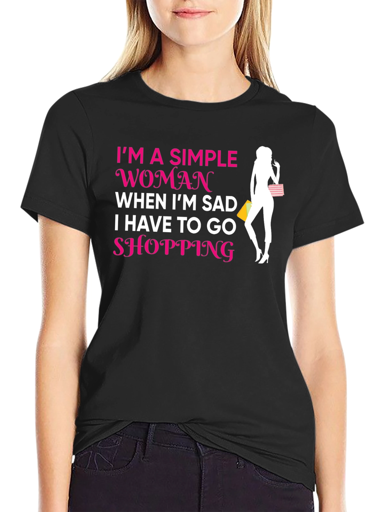 Simple Woman Shopping T-Shirt