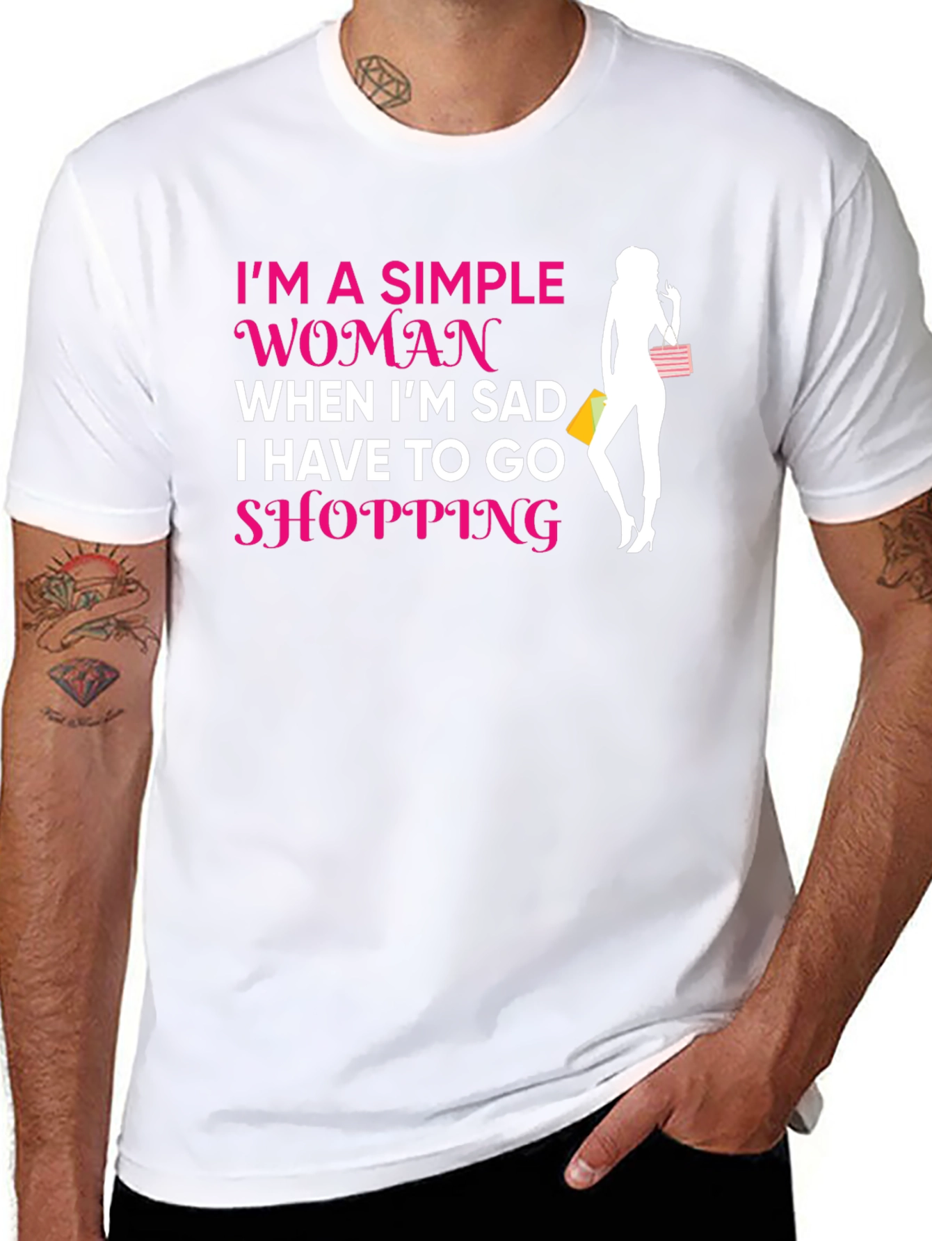 Simple Woman Shopping T-Shirt