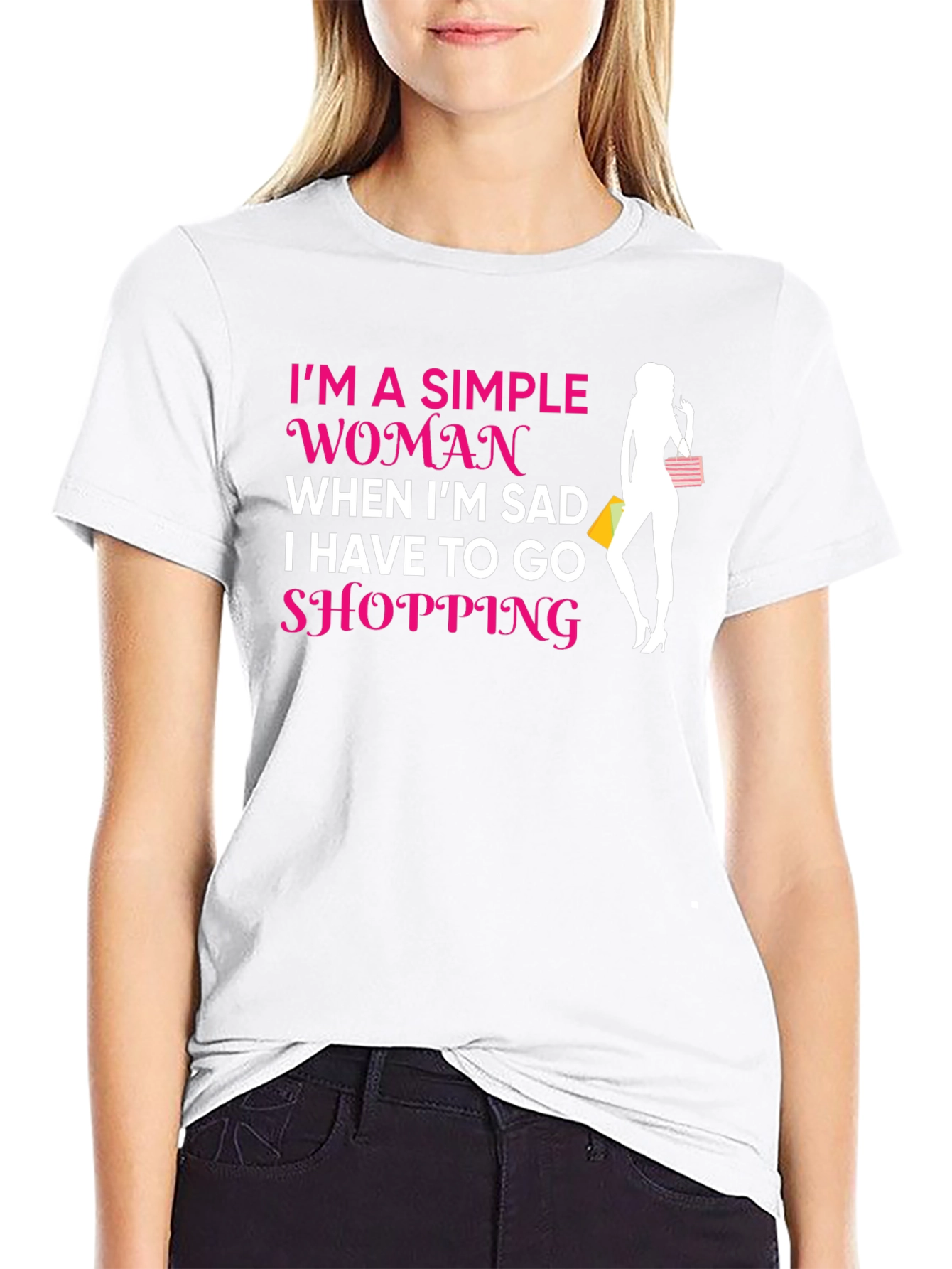 Simple Woman Shopping T-Shirt