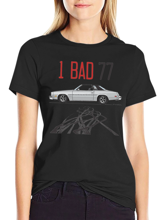 1 Bad 77 Car Graphic Tee - Classic Automotive Style