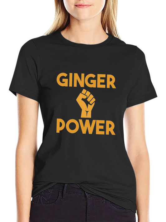Ginger Power T-Shirt - Black Graphic Tee