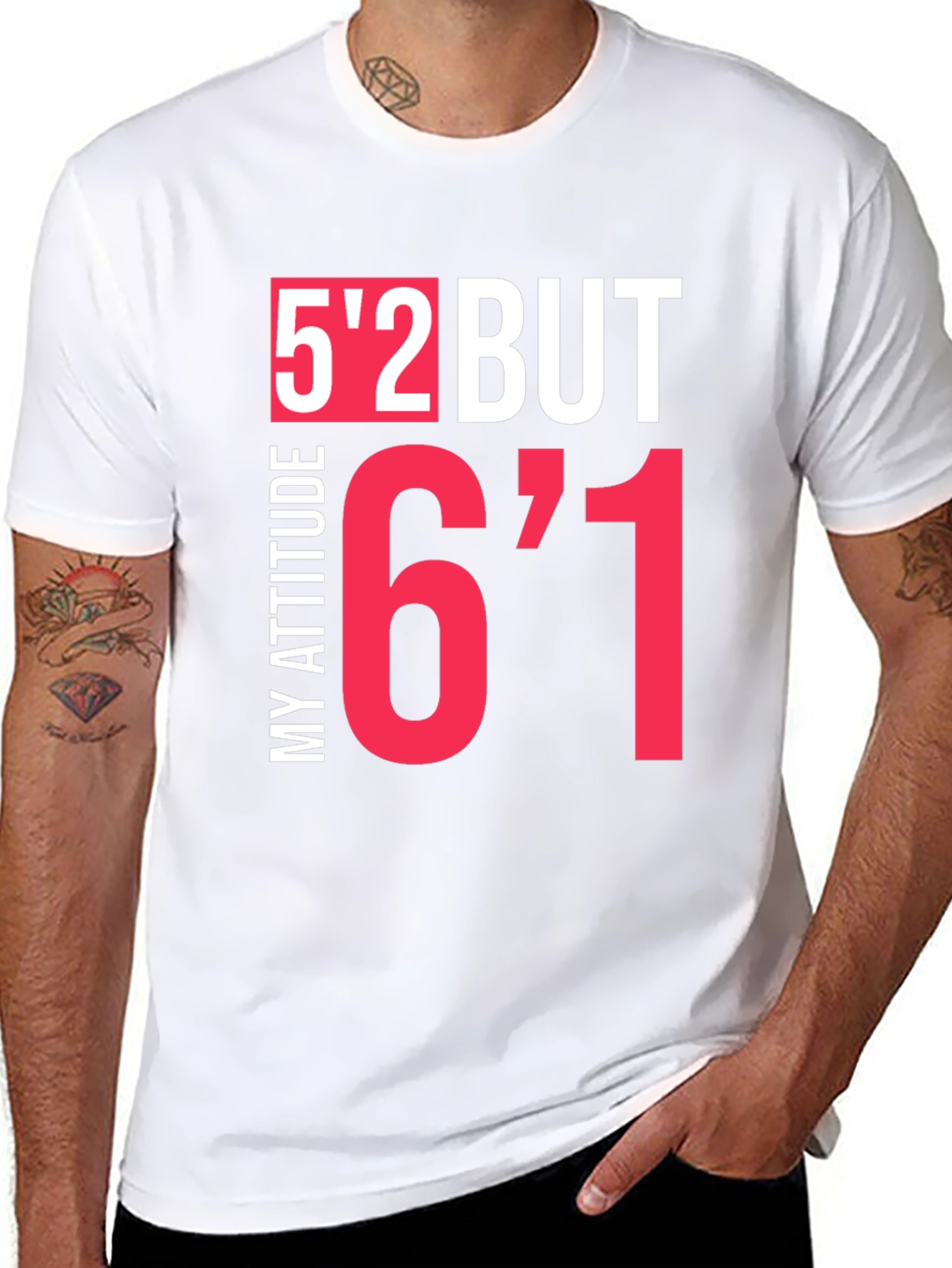 Humorous Height Attitude Graphic Tee