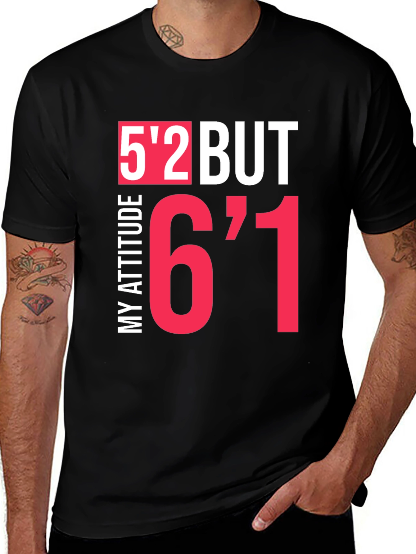 Humorous Height Attitude Graphic Tee