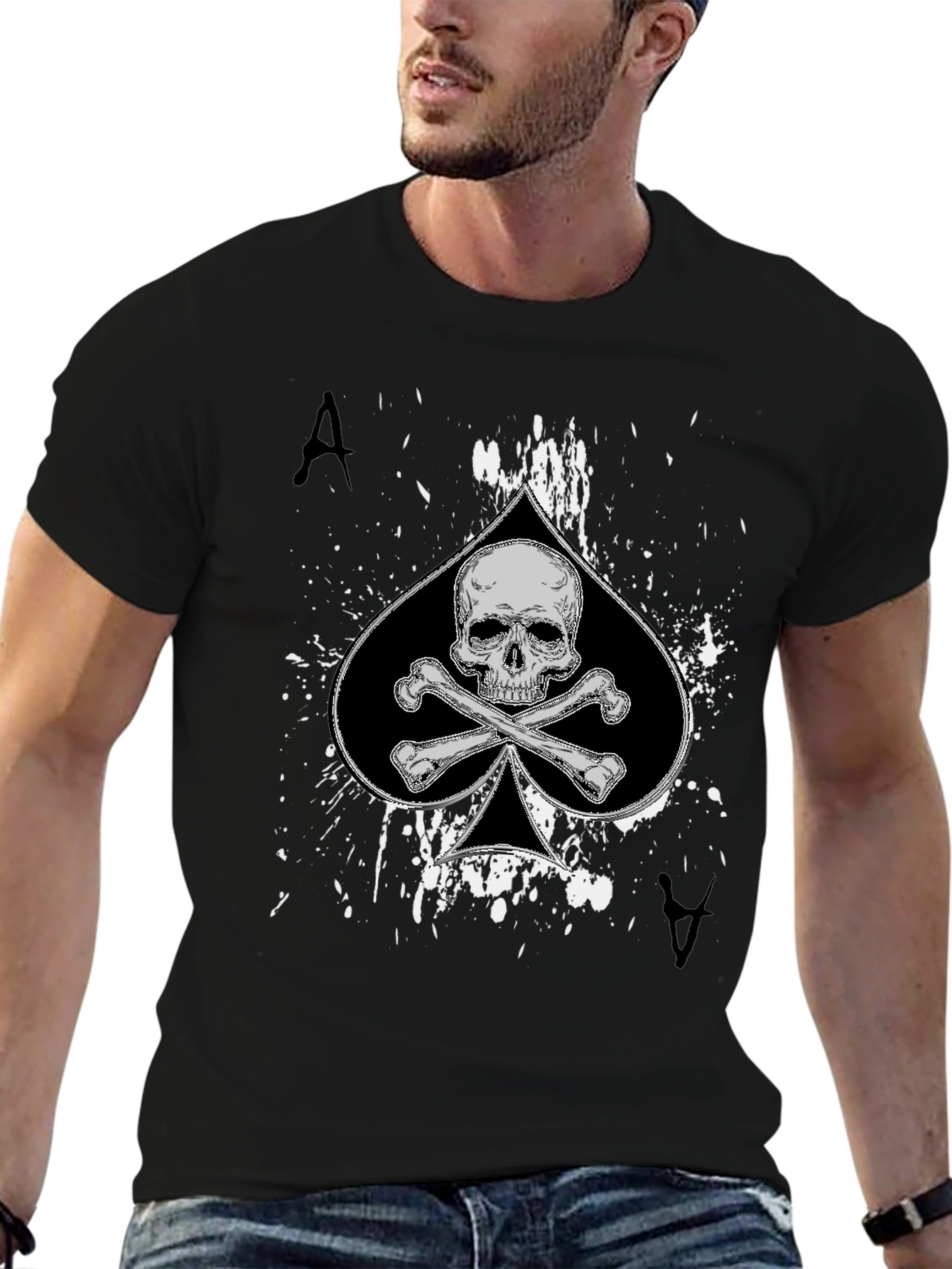 Ace of Spades Skull Graphic Tee