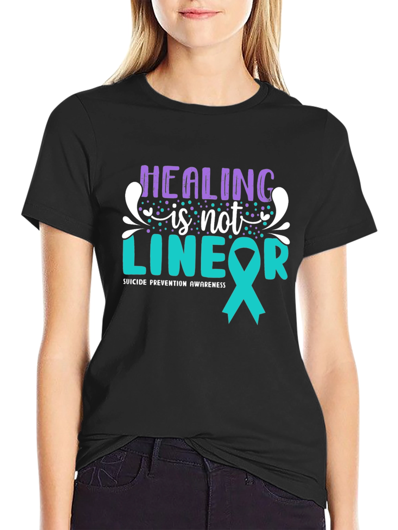 Healing Is Not Linear T-Shirt Suicide Prevention Awareness Tee
