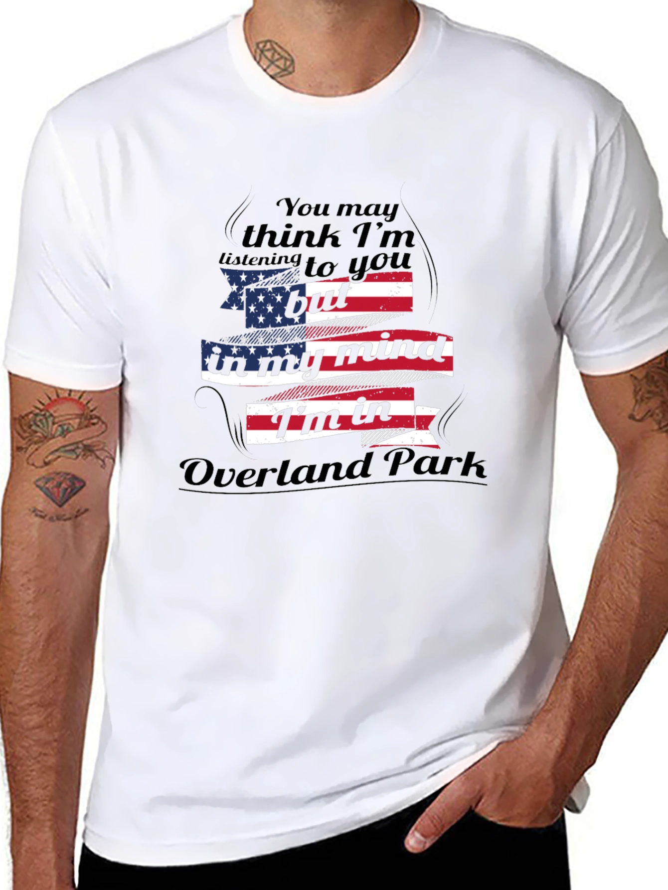 Overland Park Mind USA Flag T-Shirt